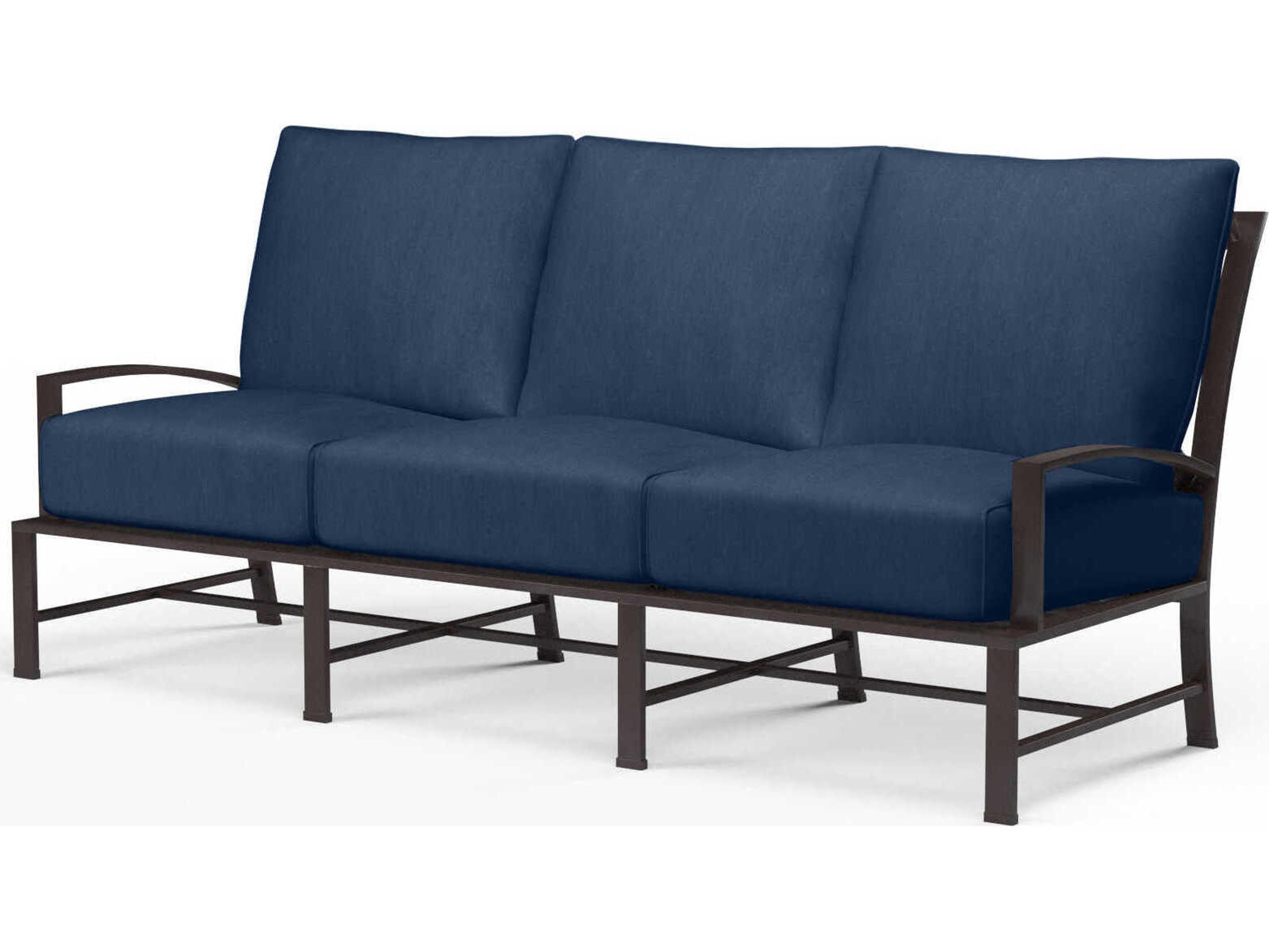 Sunset West La Jolla Espresso Aluminum Cushion Sofa