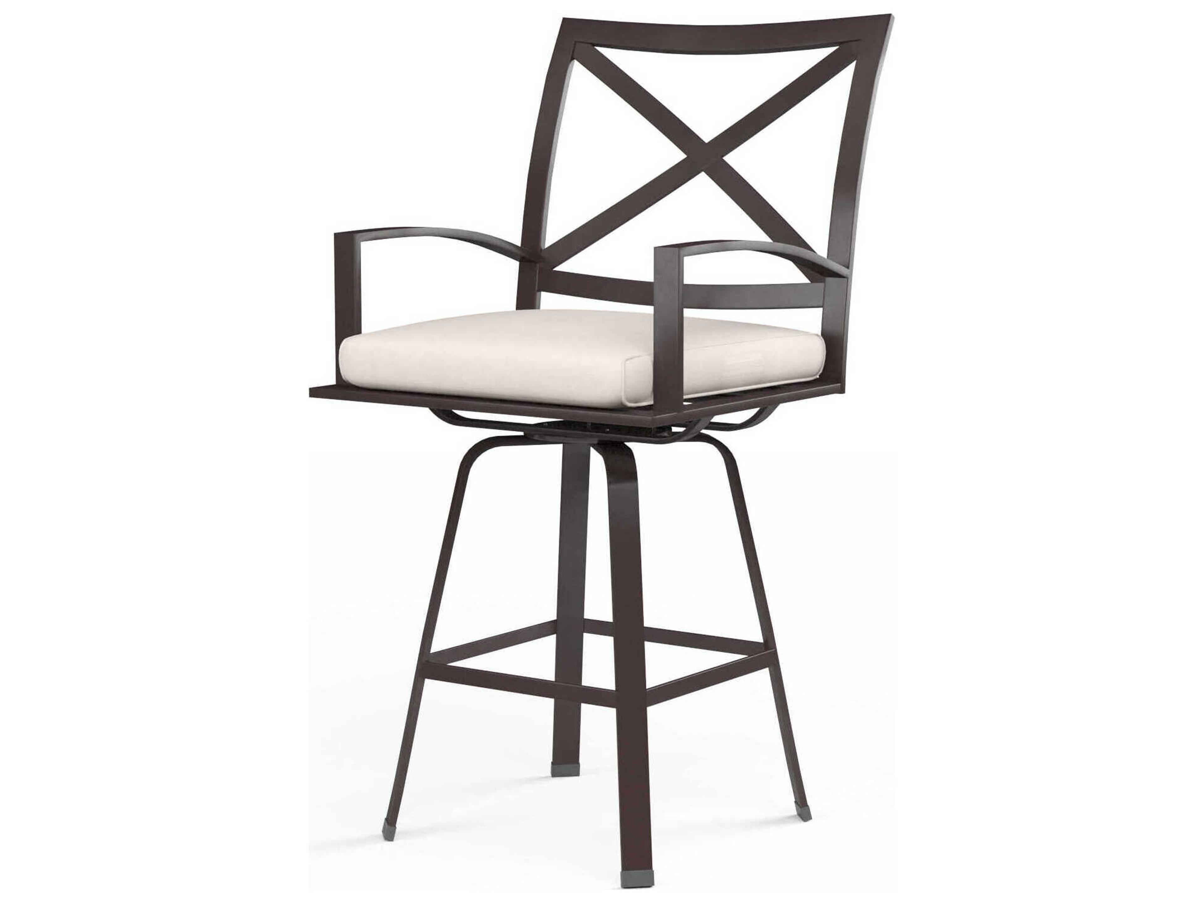 La Jolla Espresso Aluminum Cushion Bar Stool