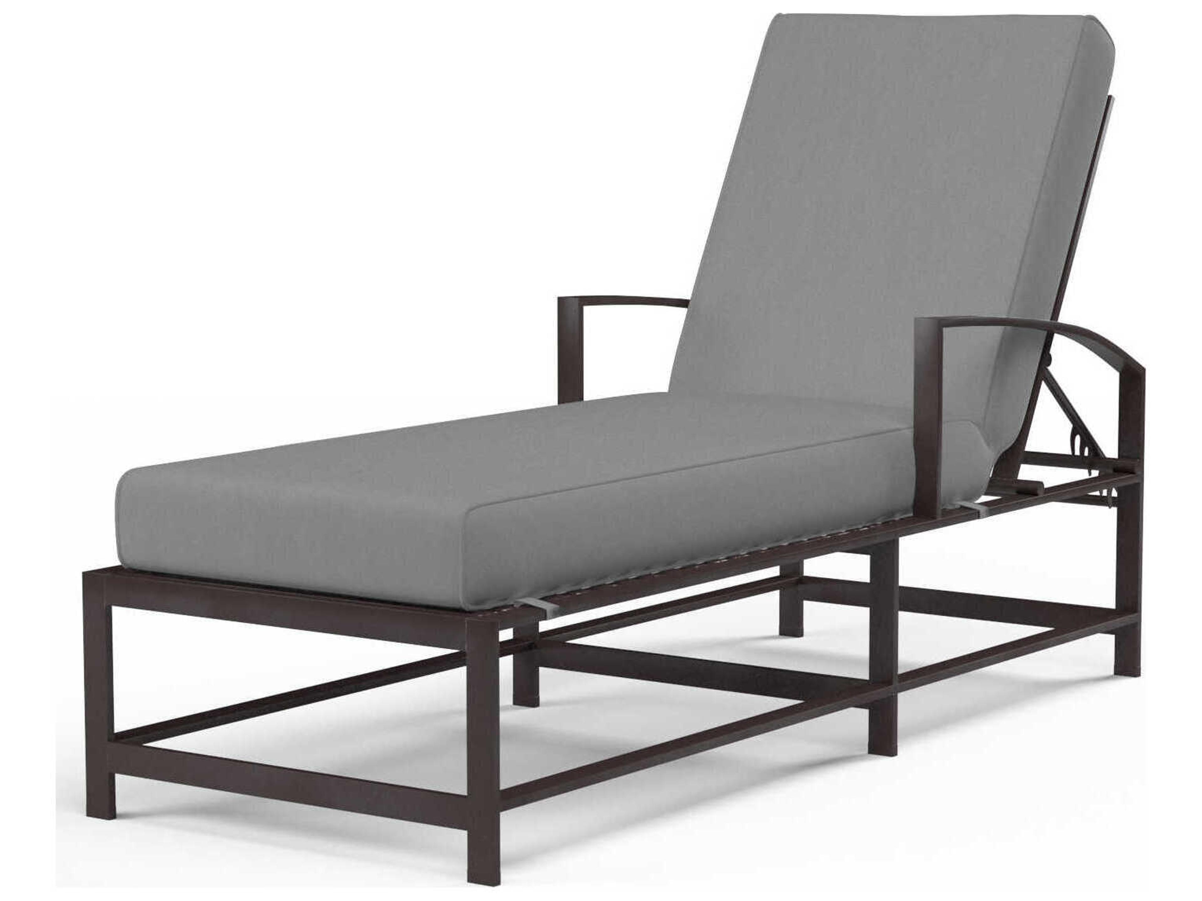 Sunset West La Jolla Espresso Aluminum Cushion Chaise Lounge
