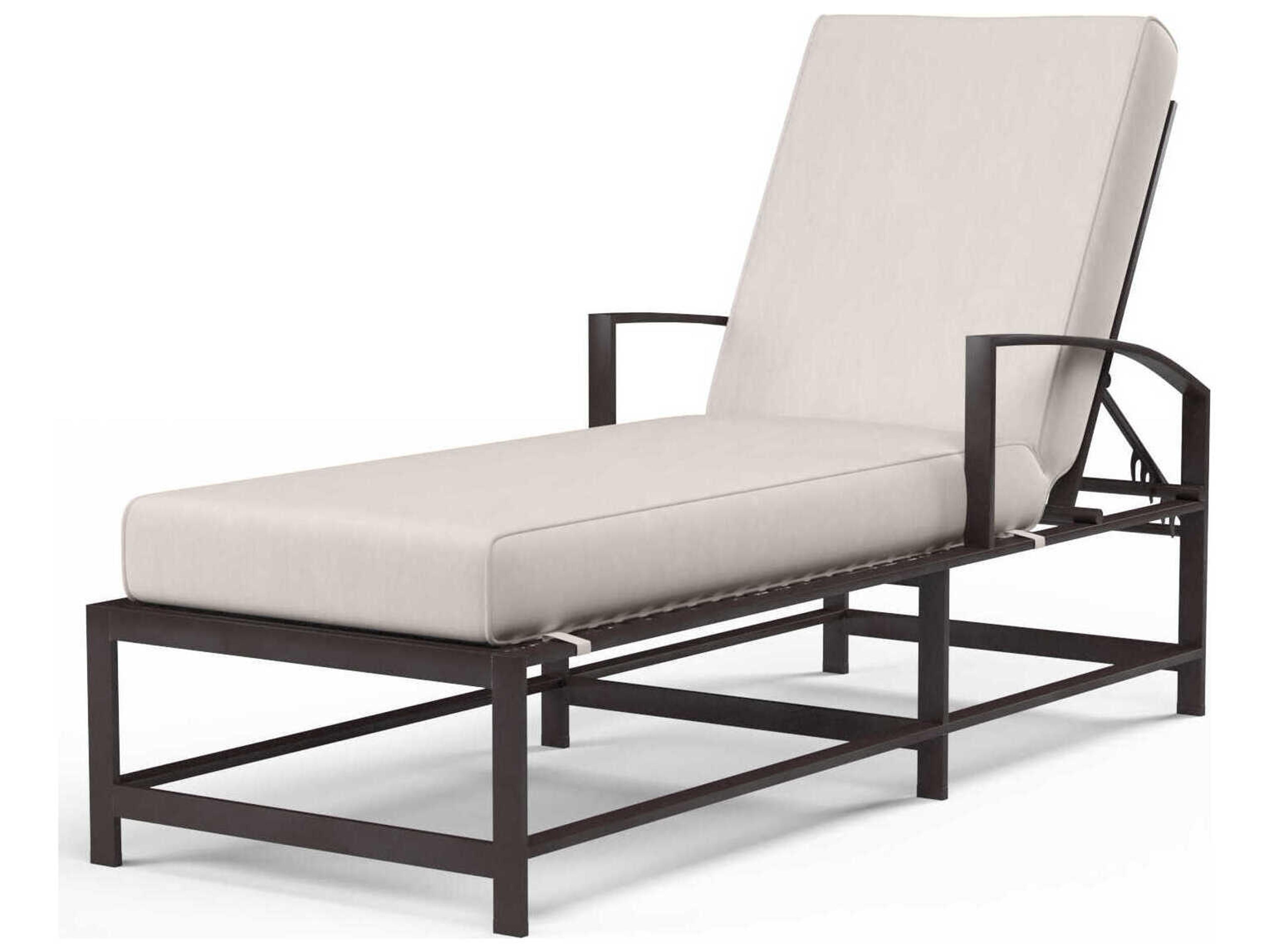 Sunset West La Jolla Espresso Aluminum Cushion Chaise Lounge