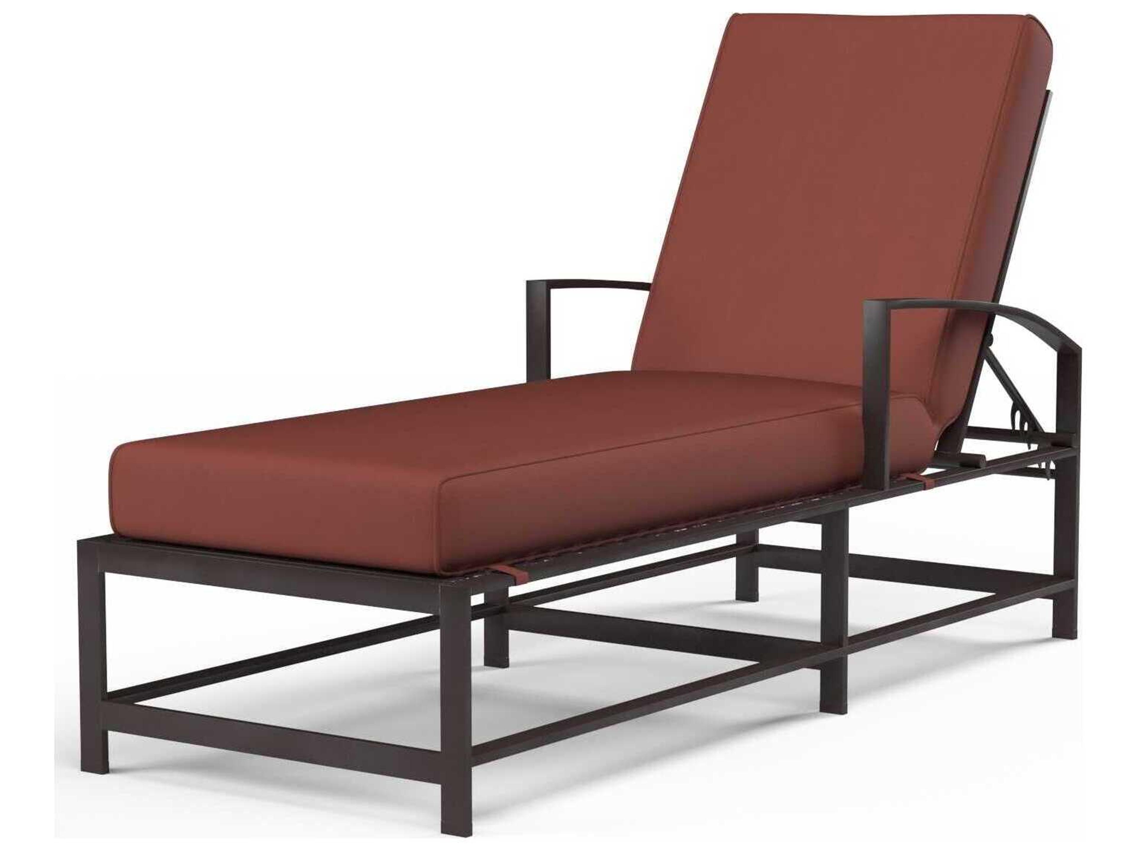 Sunset West La Jolla Espresso Aluminum Cushion Chaise Lounge