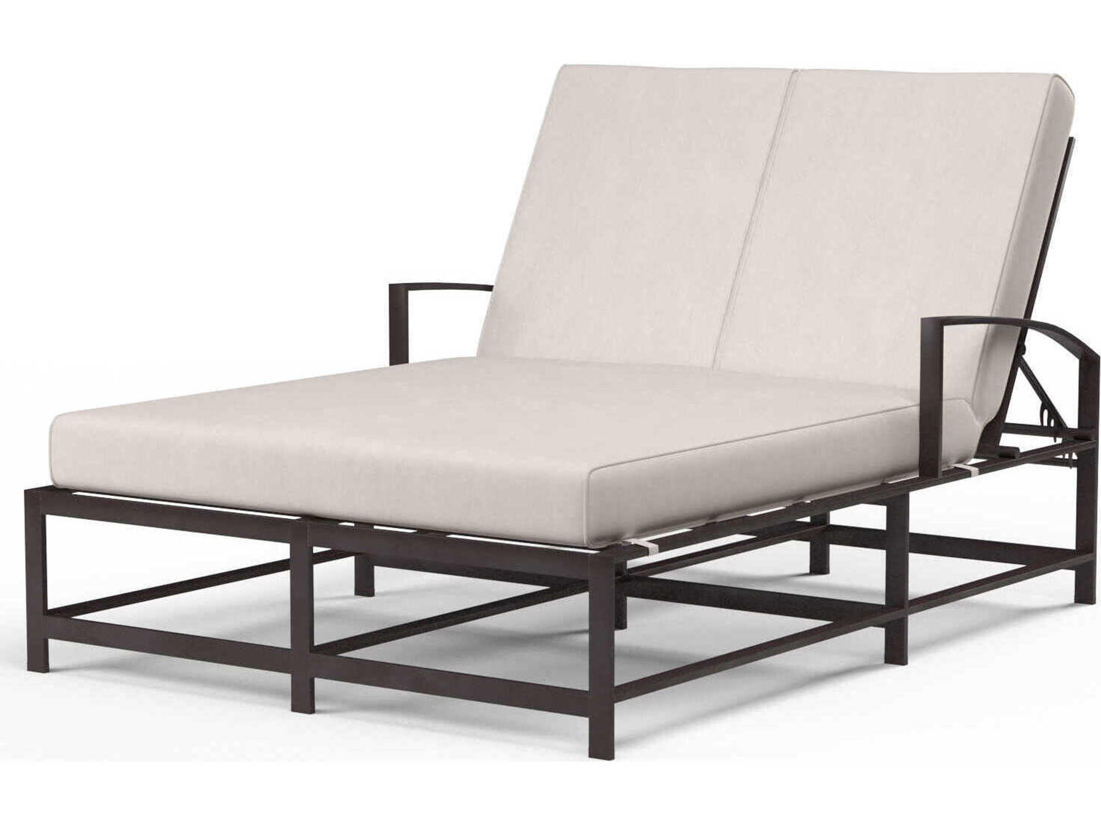 Sunset West La Jolla Espresso Aluminum Cushion Chaise Lounge