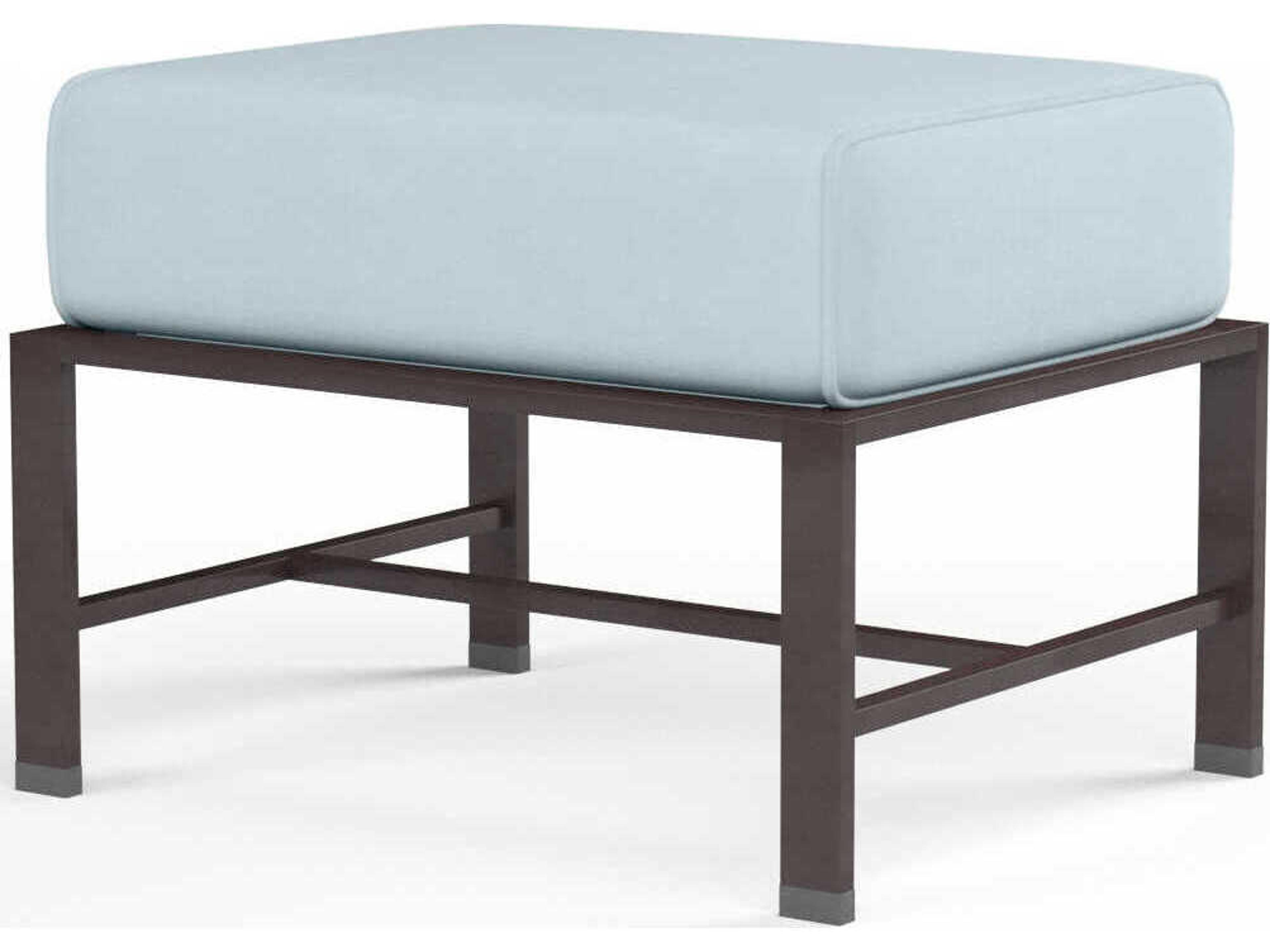 Sunset West La Jolla Espresso Aluminum Cushion Ottoman