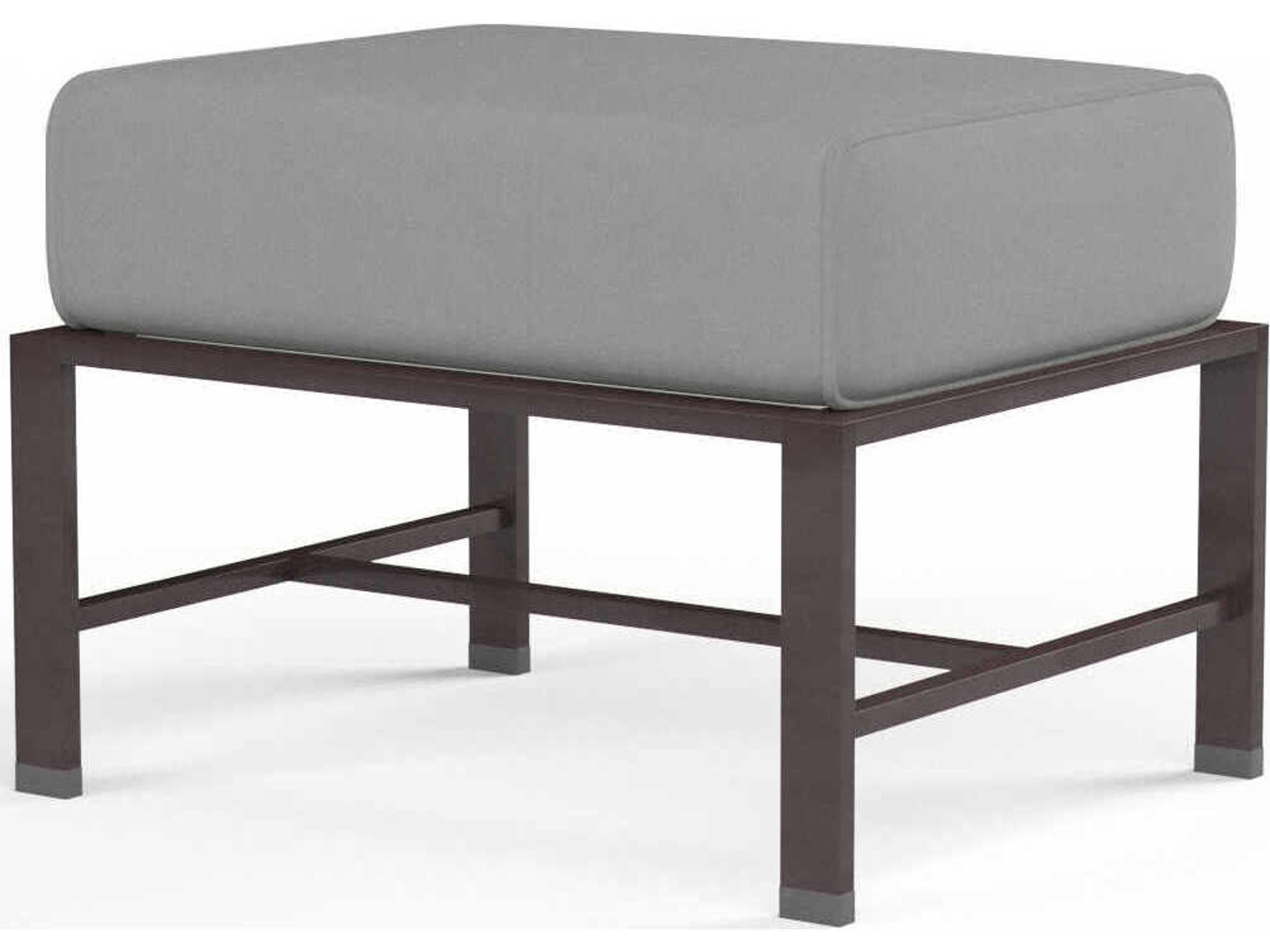 Sunset West La Jolla Espresso Aluminum Cushion Ottoman