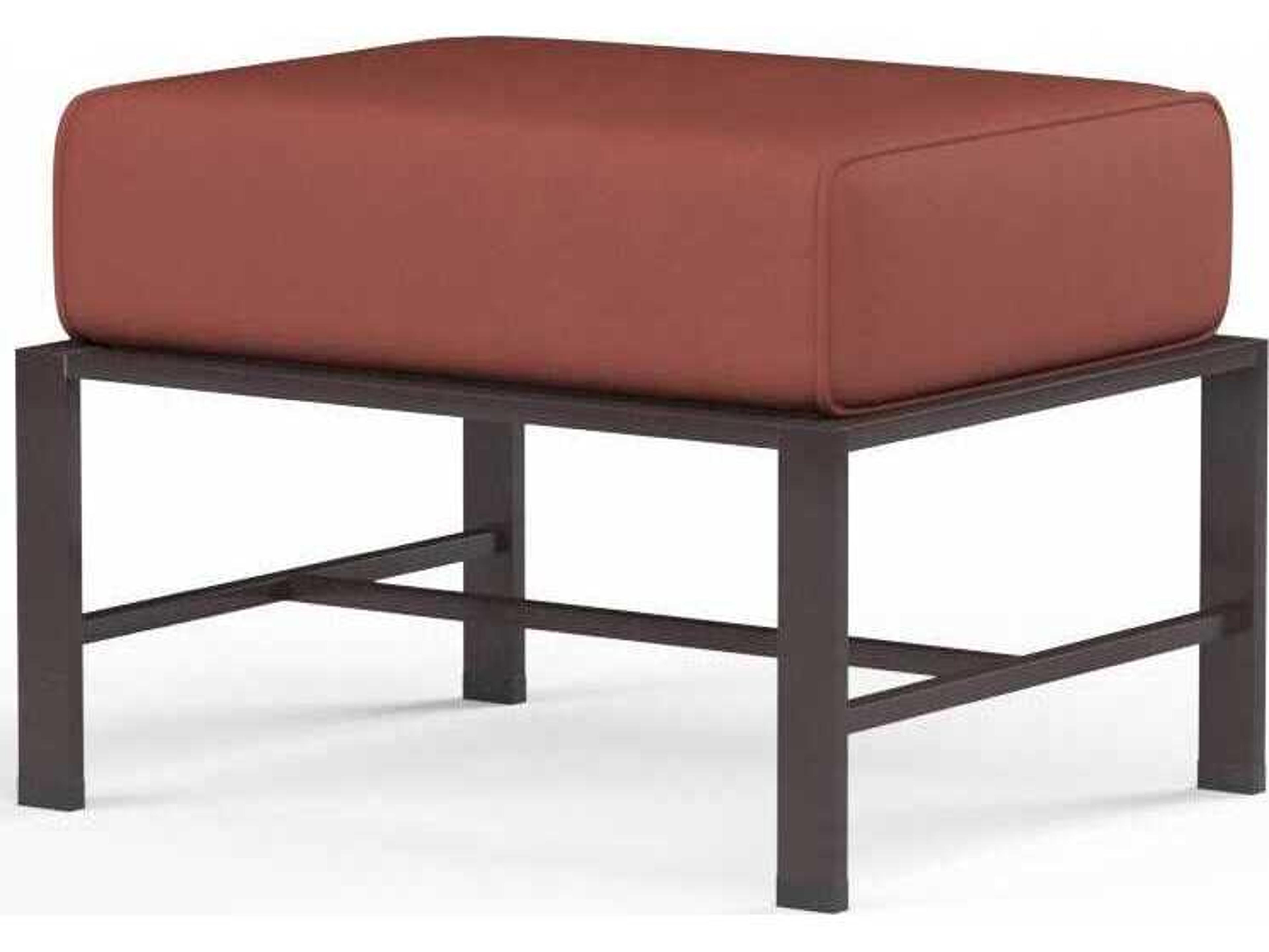 Sunset West La Jolla Espresso Aluminum Cushion Ottoman