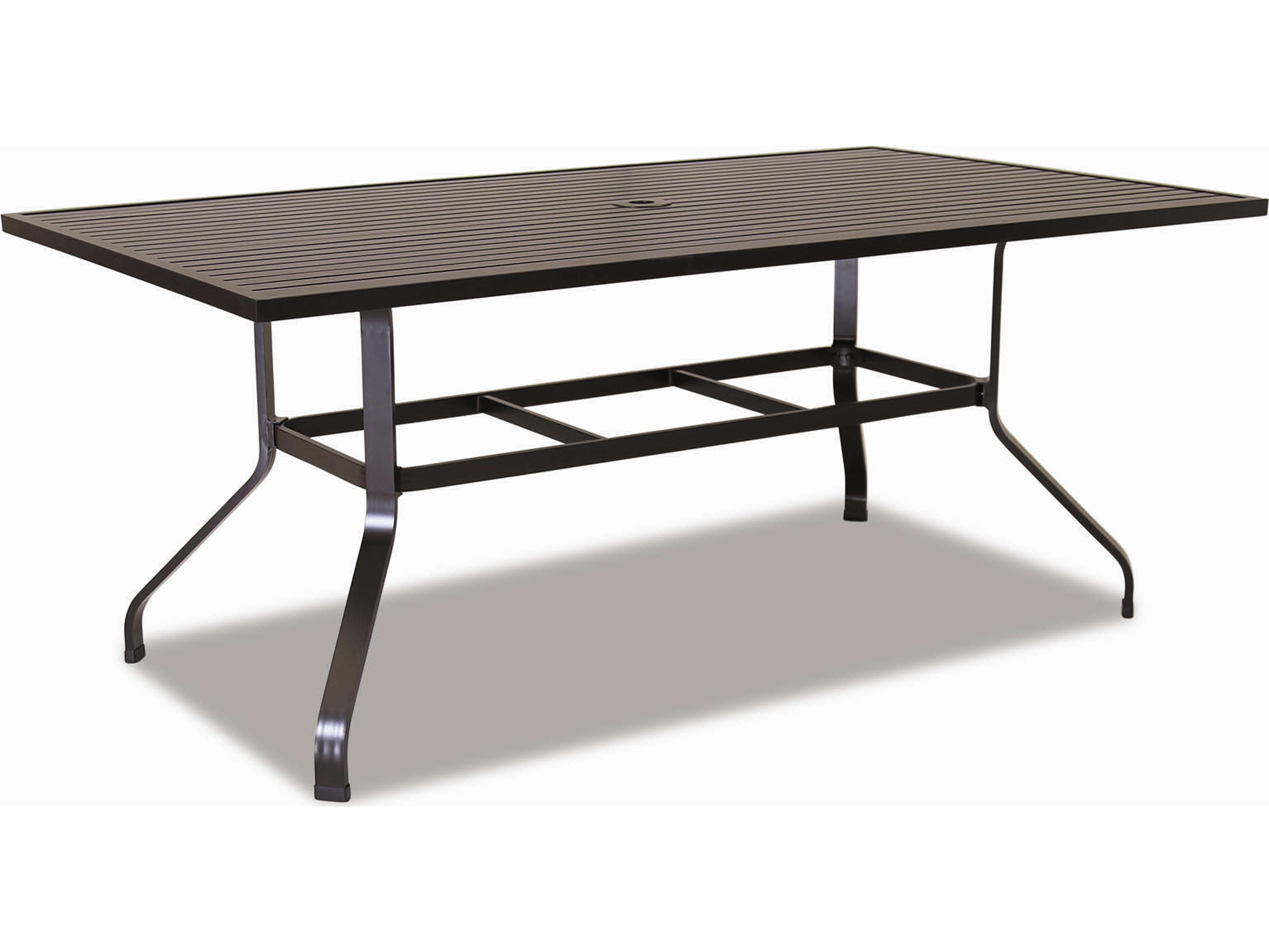 Sunset West La Jolla Aluminum Rectangular Outdoor Patio Dining Table