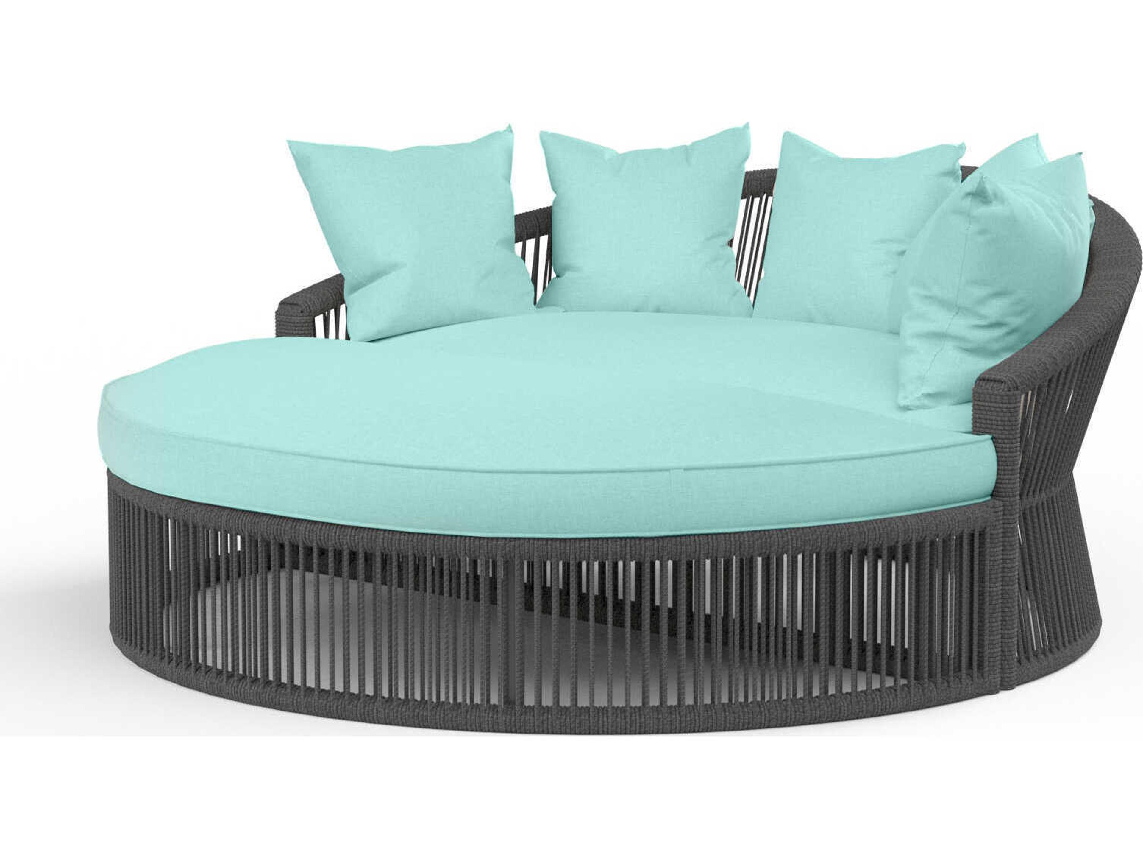 Sunset West Milano Slate Rope Cushion Lounge Bed