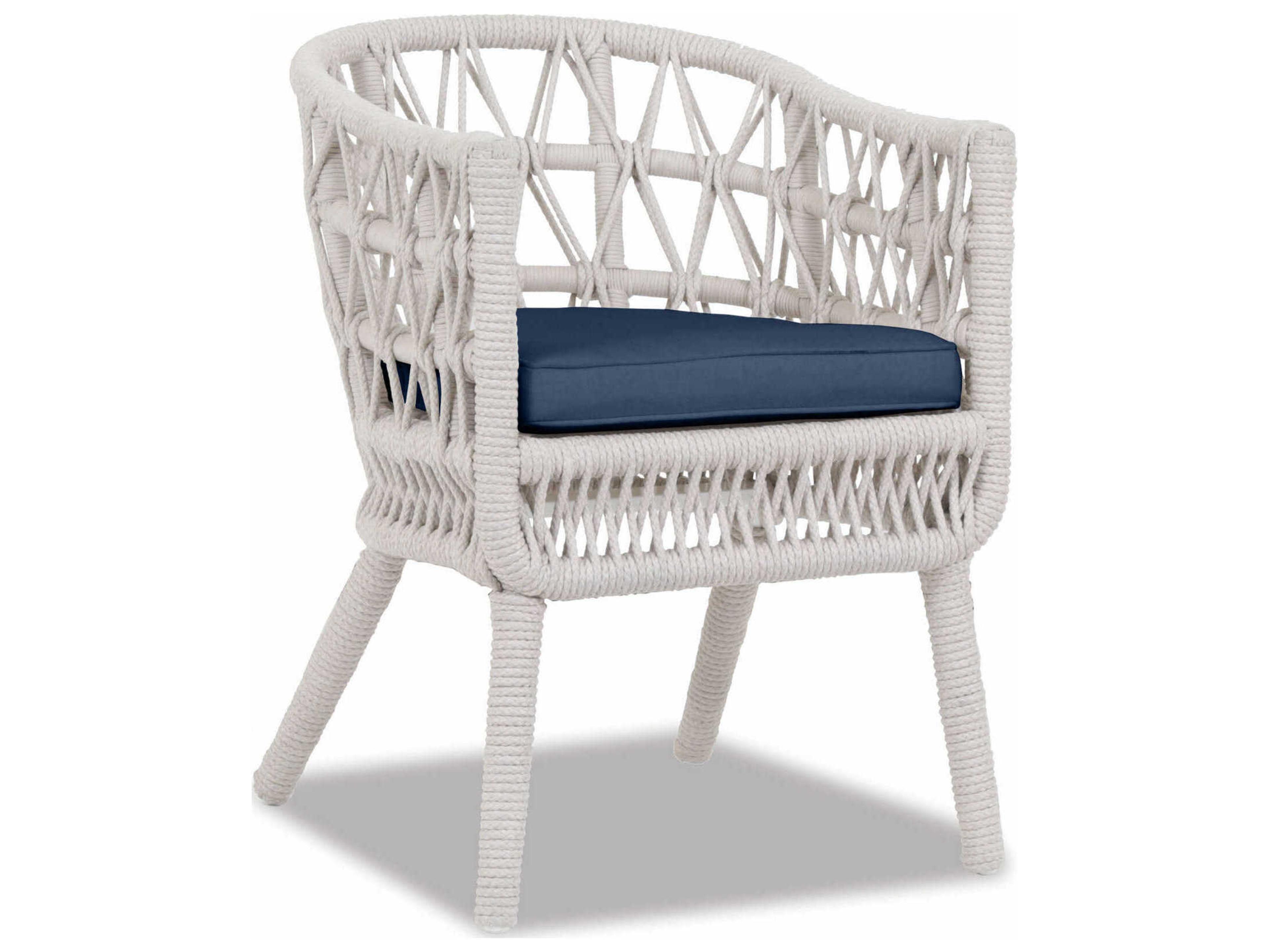 Sunset West Dana Natural Rope Cushion Dining Chair