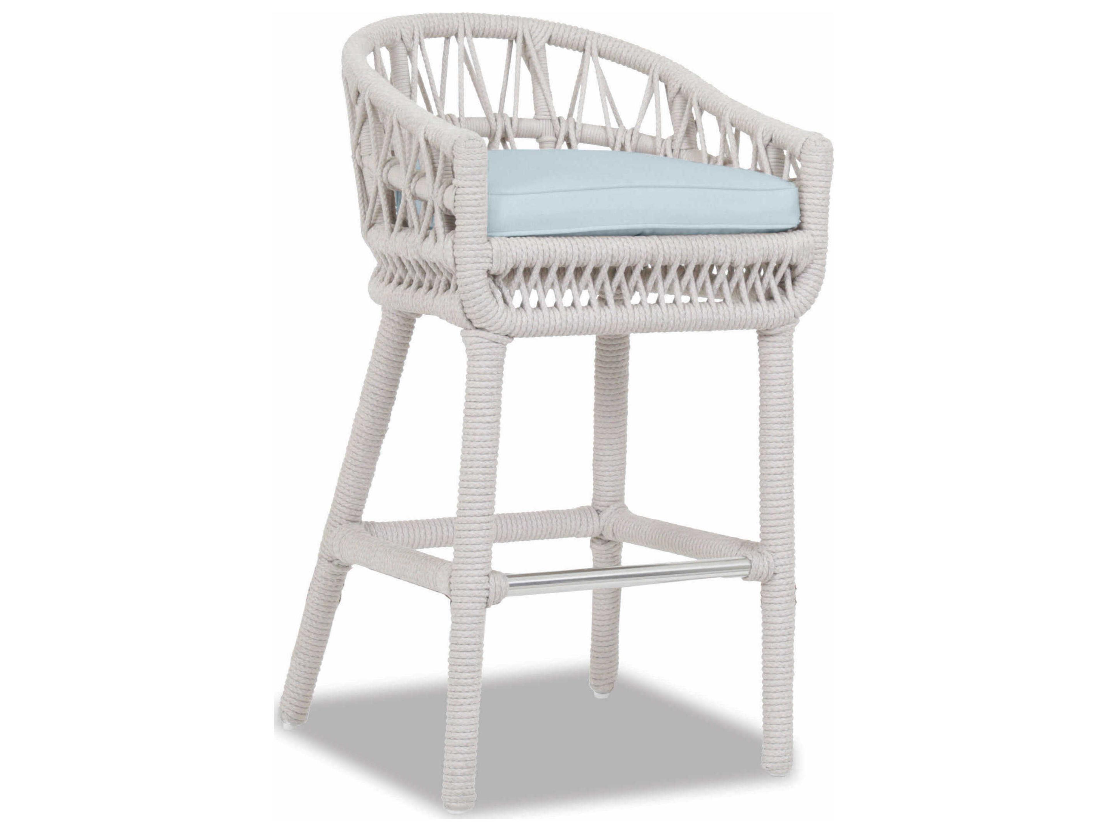 Sunset West Dana Natural Rope Cushion Bar Stool