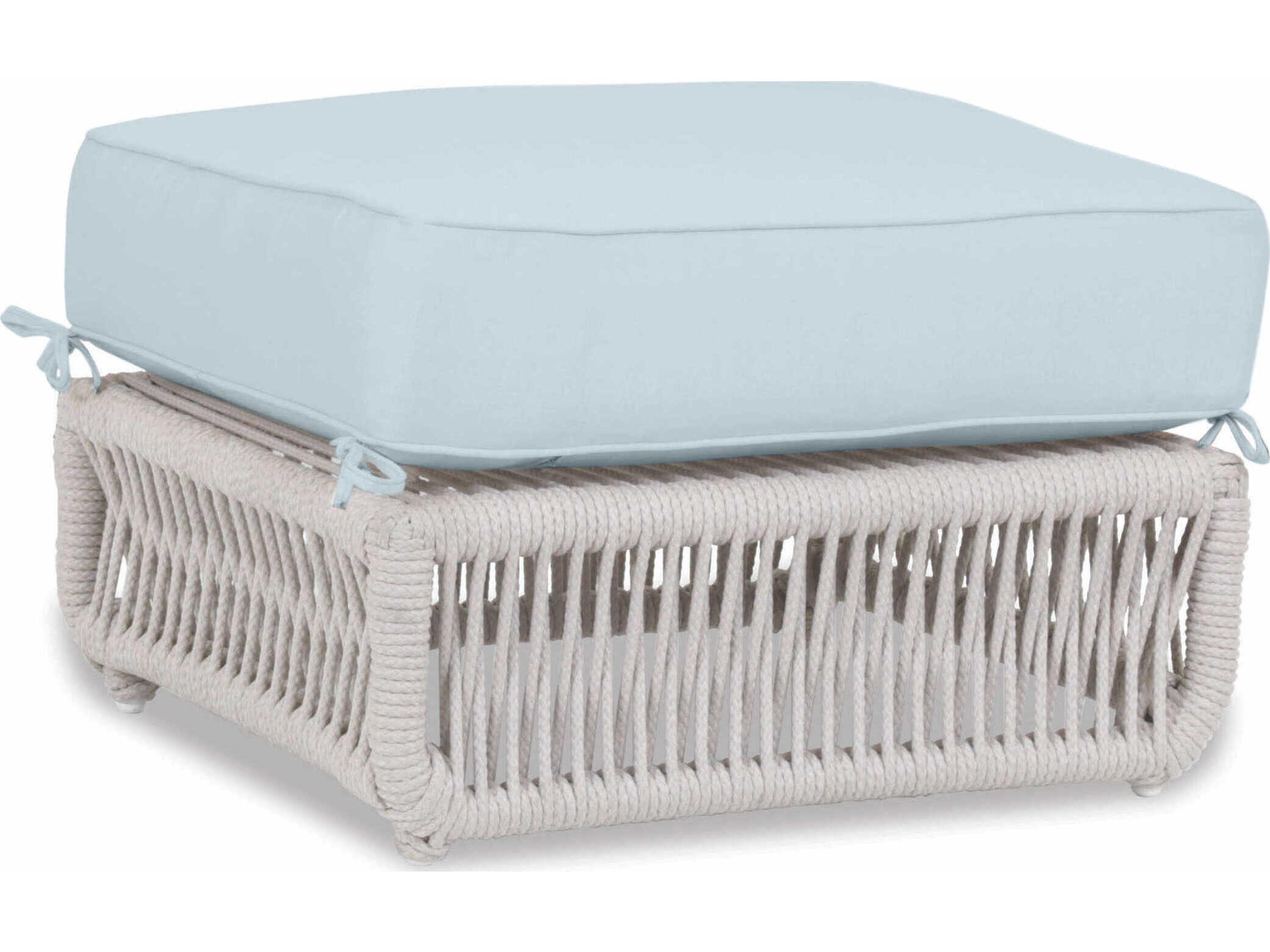 Sunset West Dana Natural Rope Cushion Ottoman