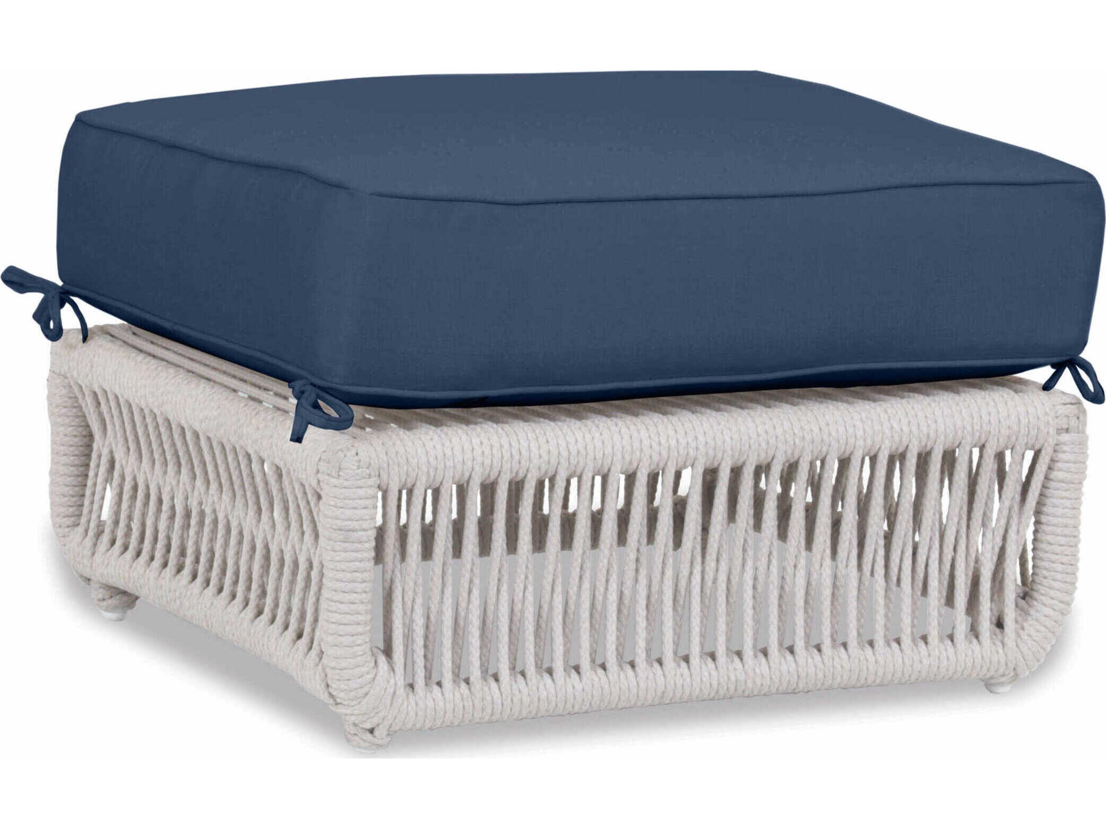 Sunset West Dana Natural Rope Cushion Ottoman