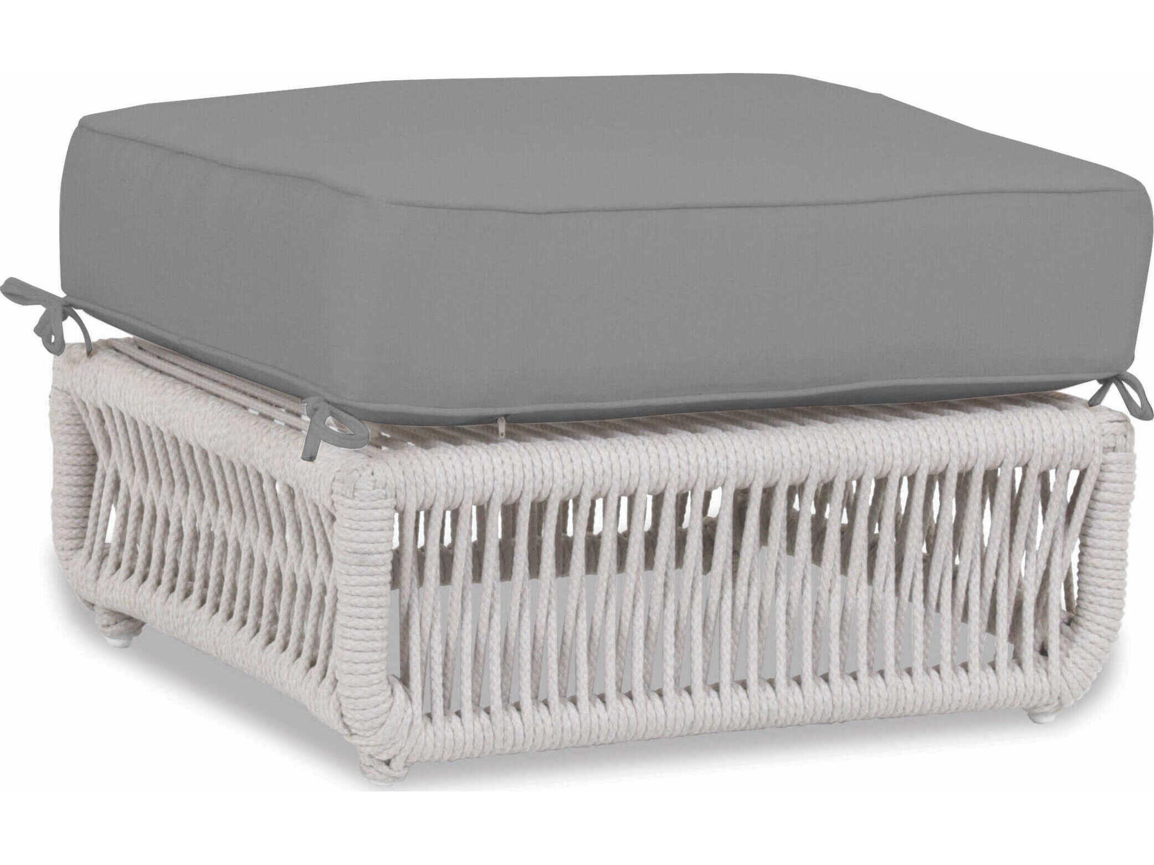 Sunset West Dana Natural Rope Cushion Ottoman