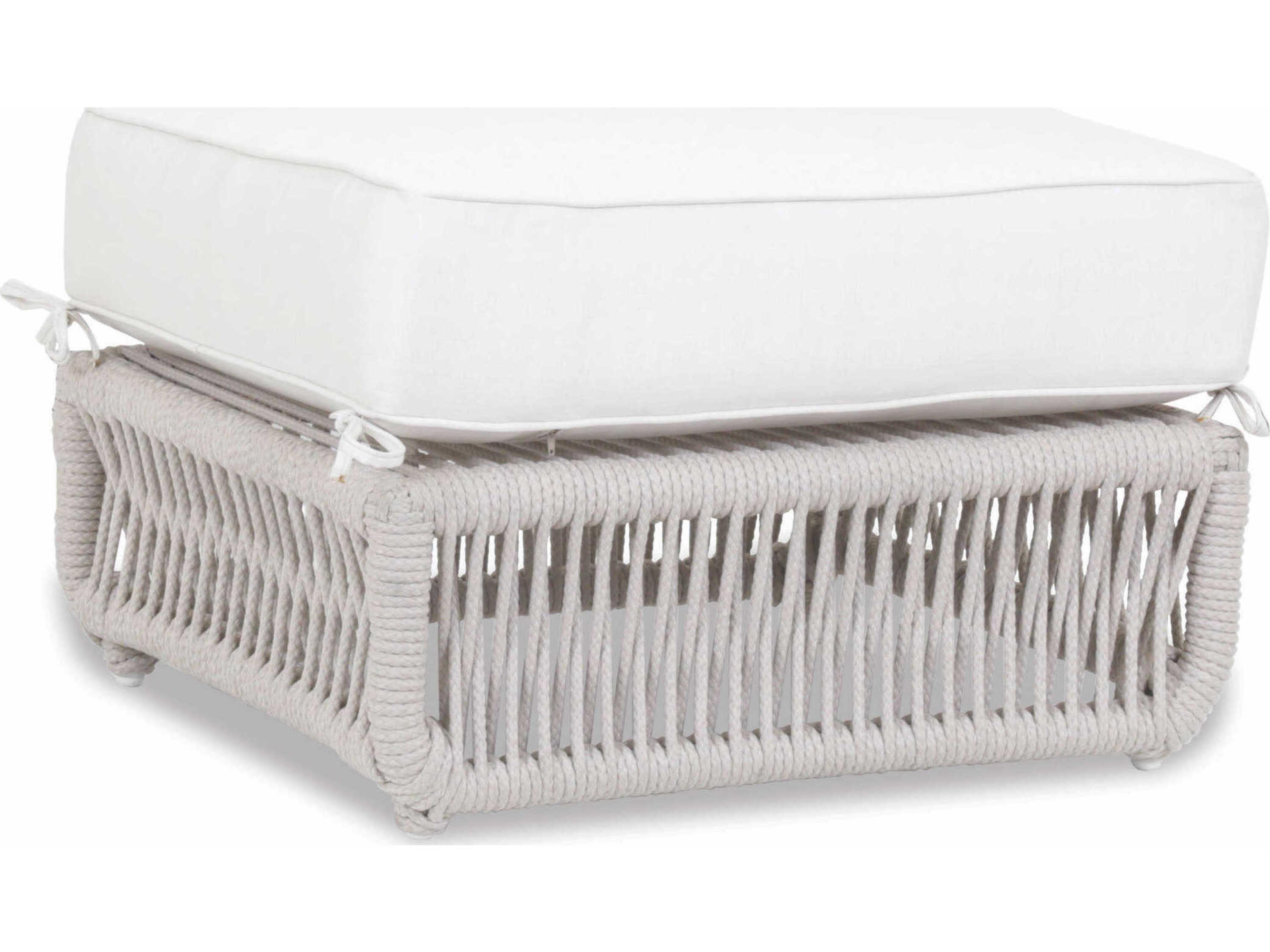 Sunset West Dana Whites creams beiges Rope Cushion Ottoman