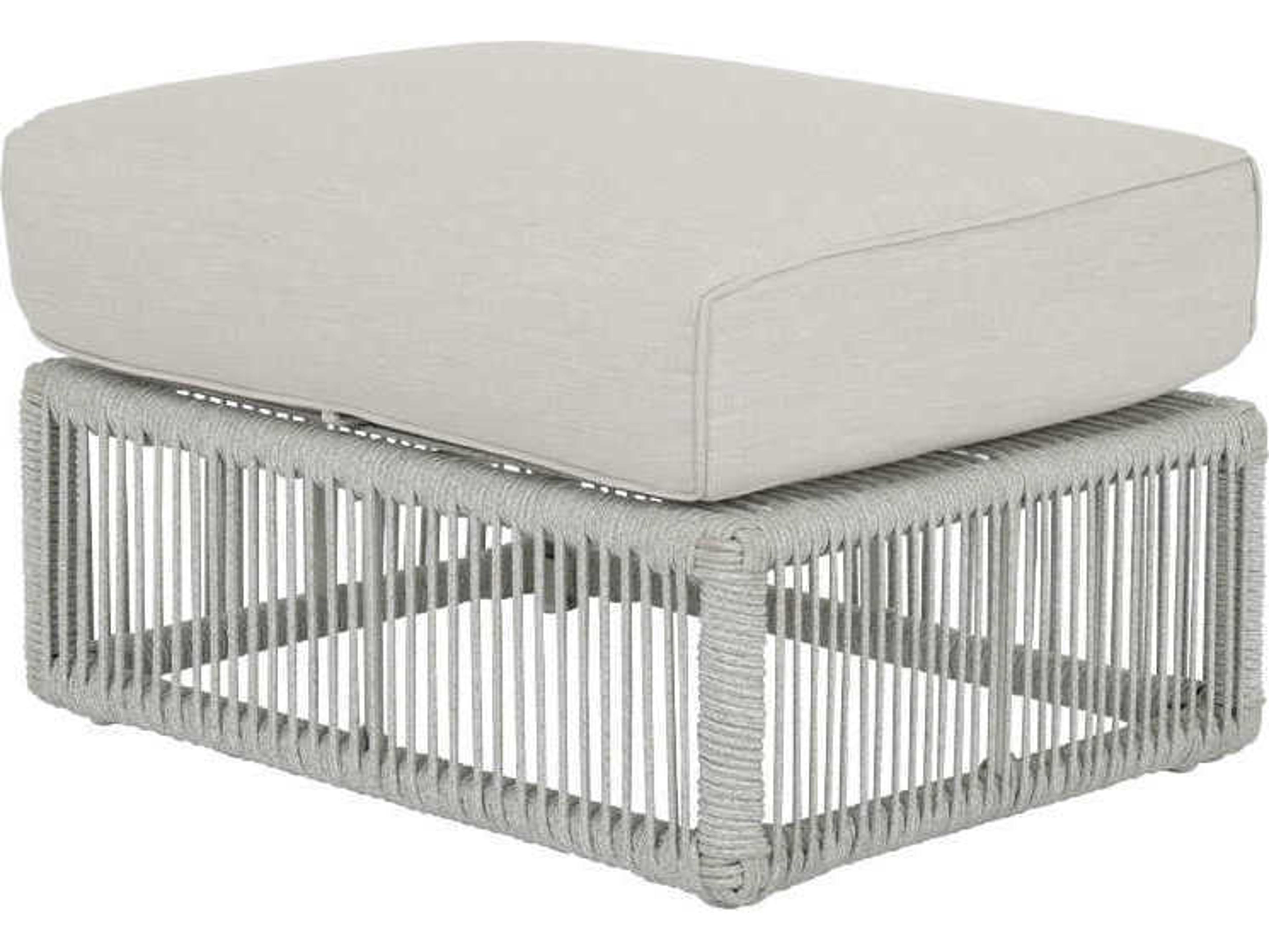 Sunset West Miami Silvers Rope Cushion Ottoman