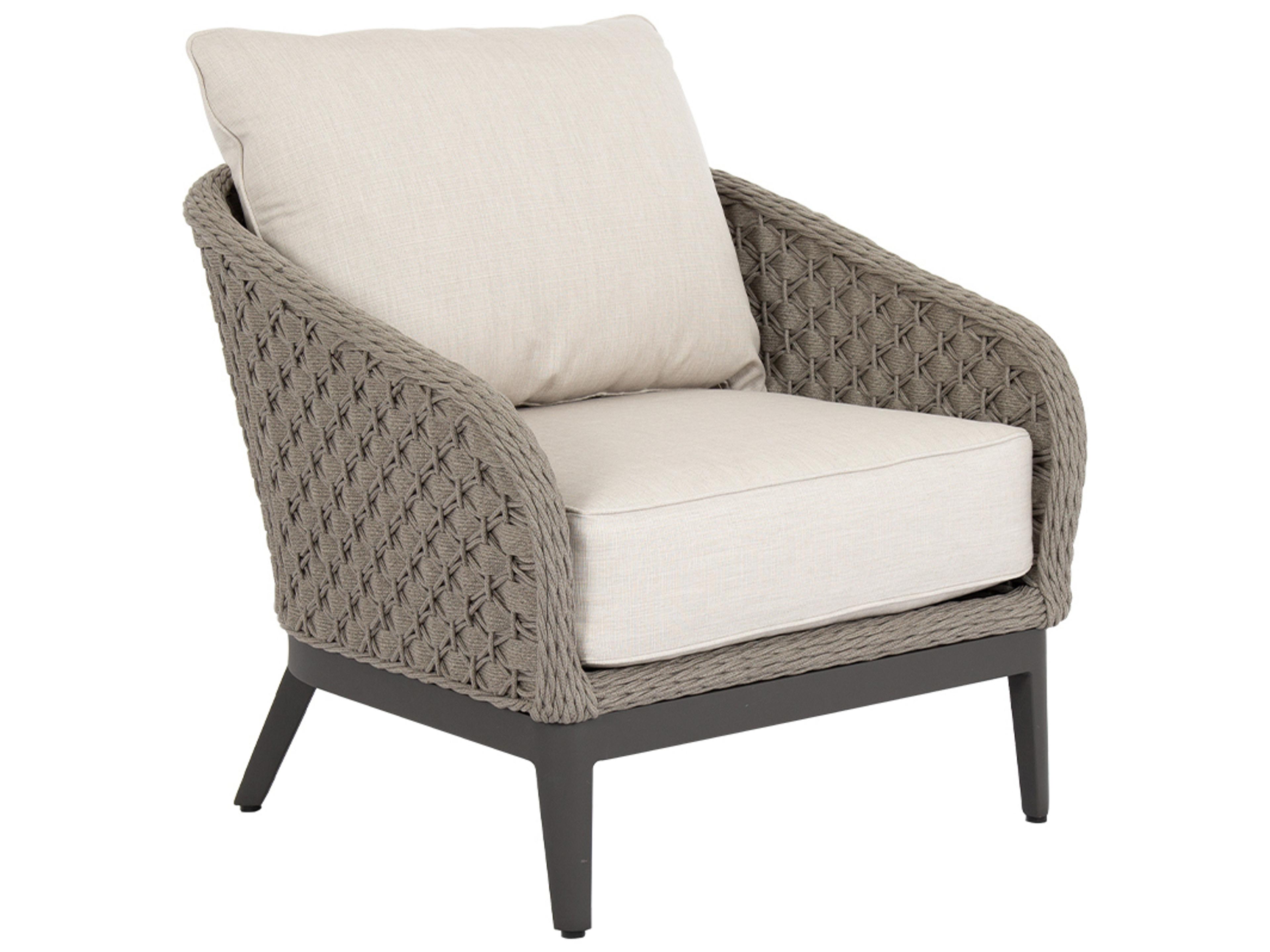 Sunset West Marbella Wicker Outdoor Lounge Chair in Echo Ash