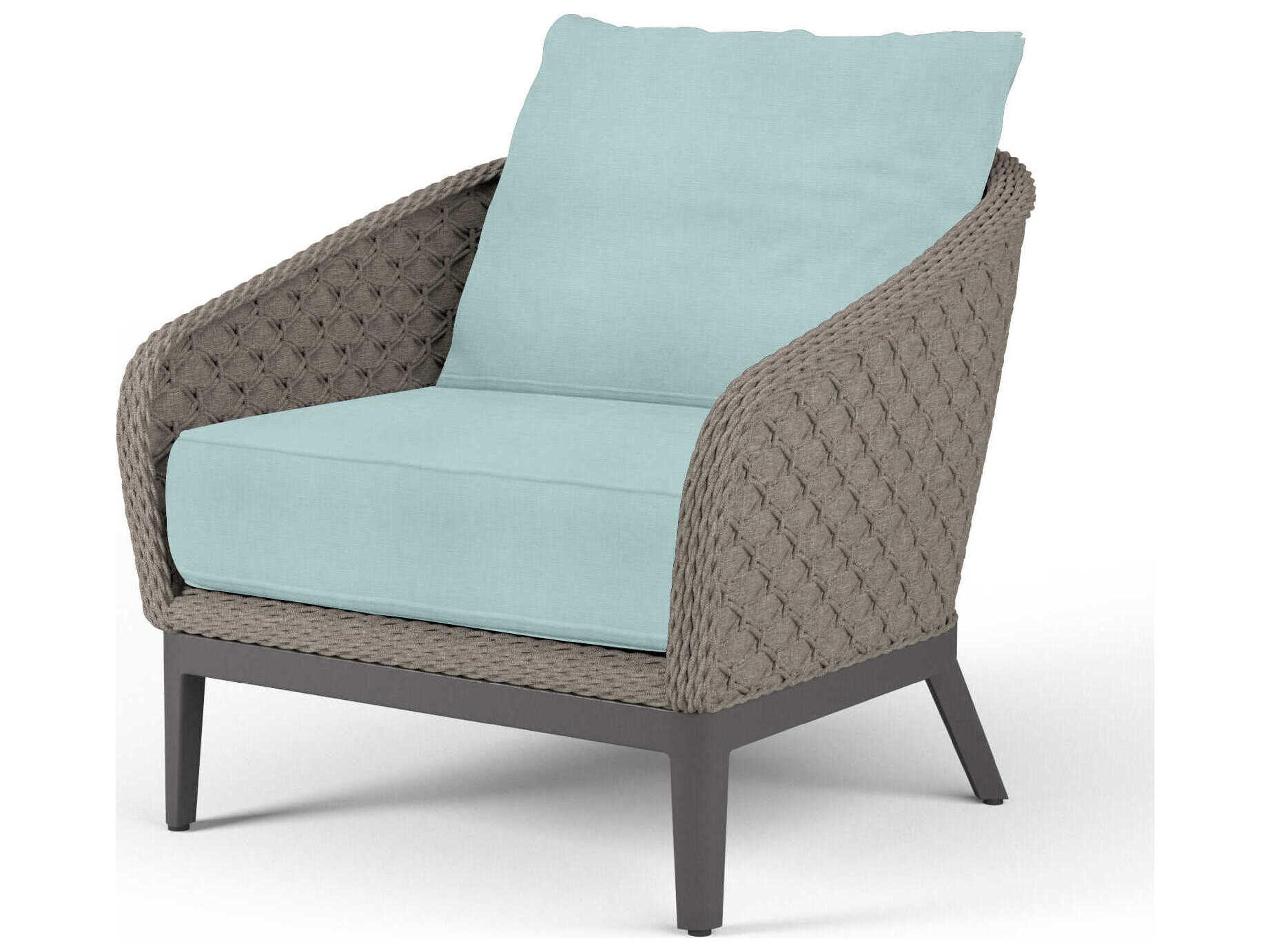 Sunset West Marbella Graphite Rope Cushion Lounge Chair