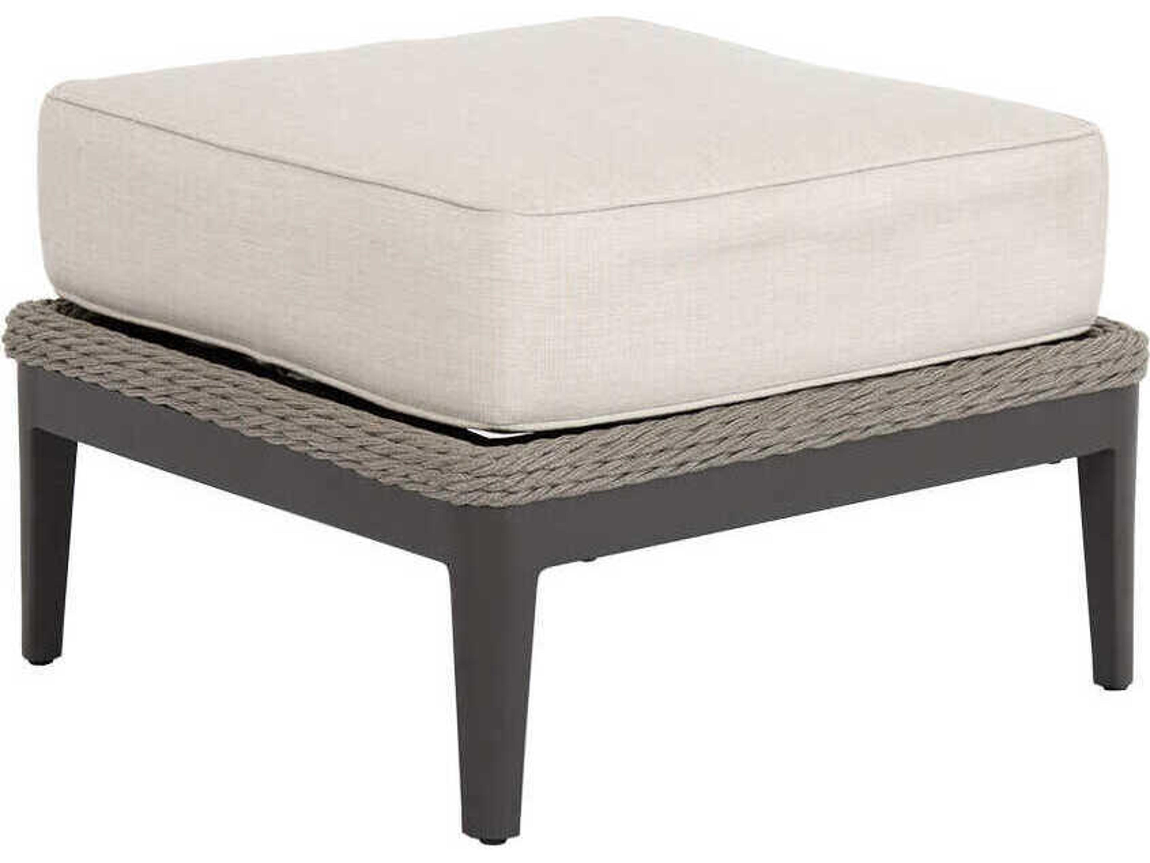 Sunset West Marbella Grays Rope Cushion Ottoman