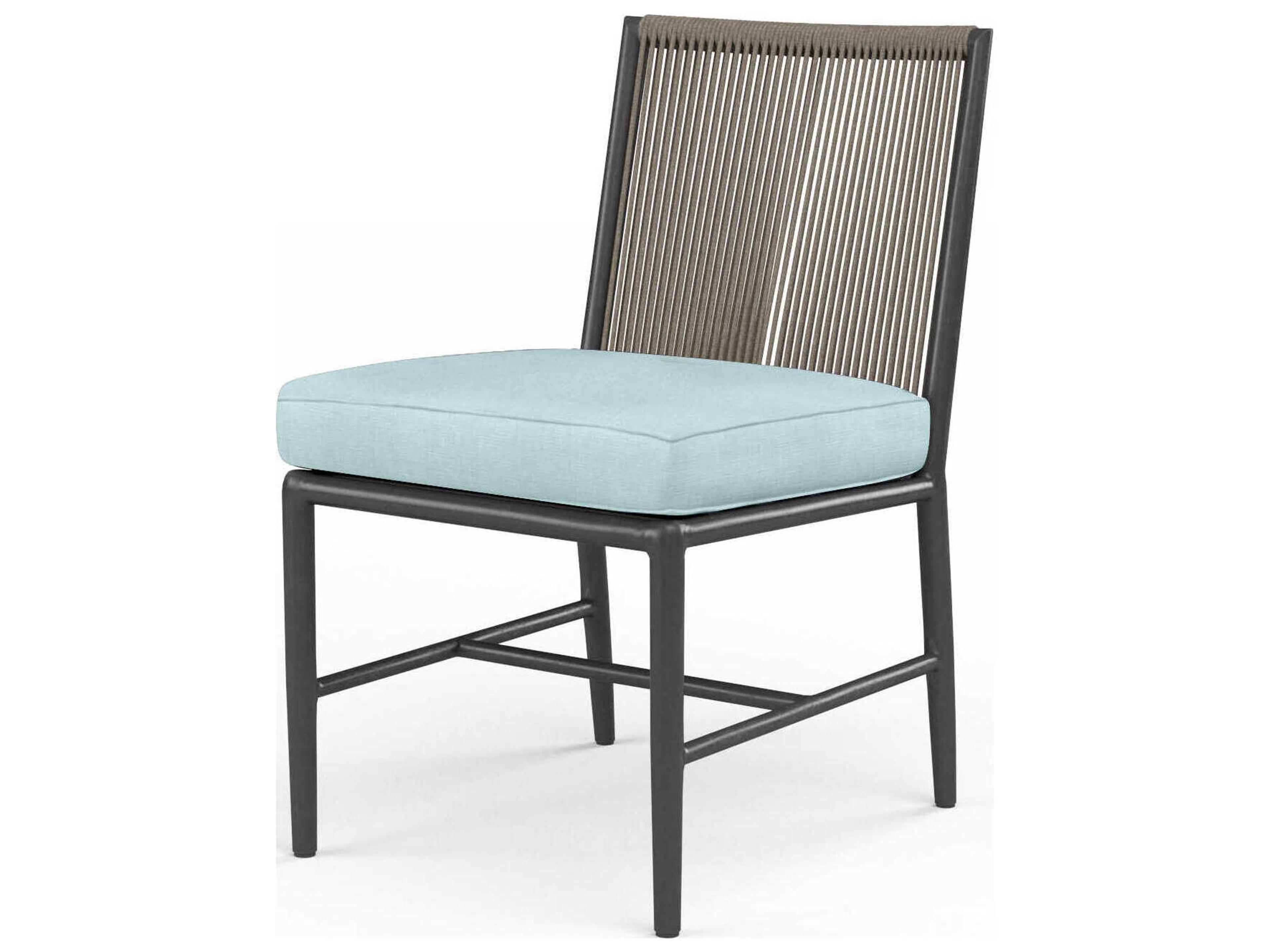 Sunset West Pietra Graphite Aluminum Cushion Dining Chair