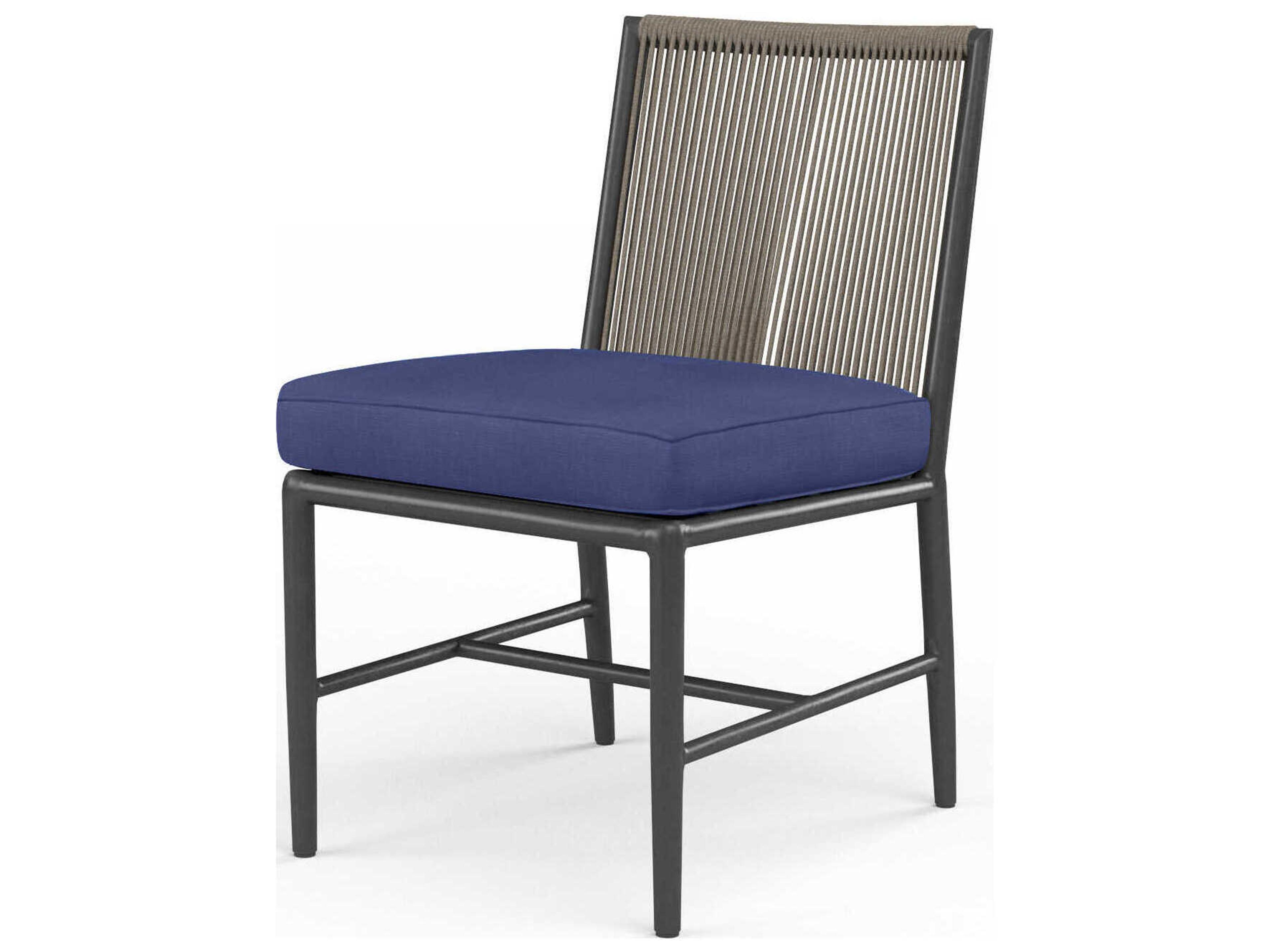 Sunset West Pietra Graphite Aluminum Cushion Dining Chair