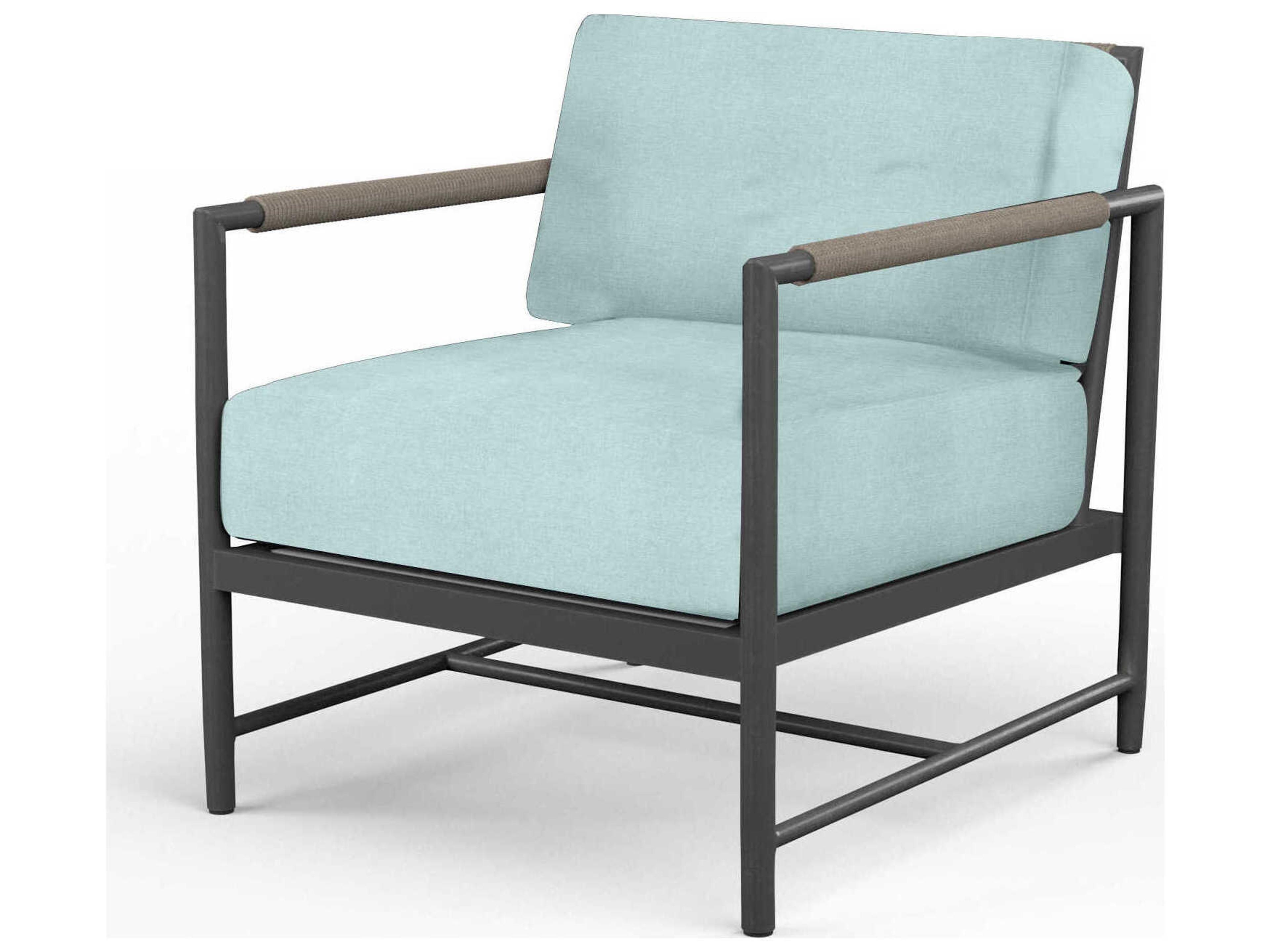 Sunset West Pietra Graphite Aluminum Cushion Lounge Chair