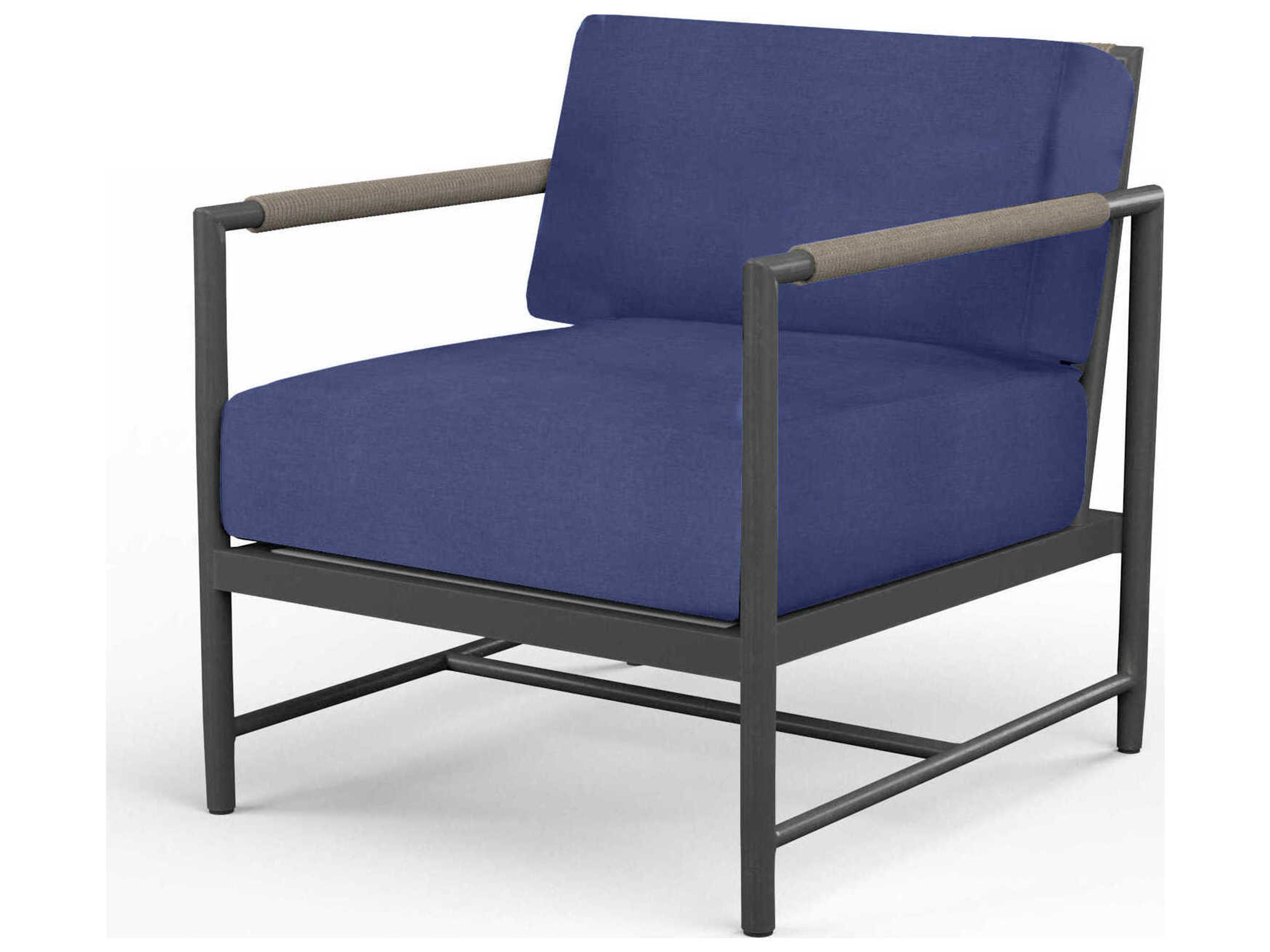 Sunset West Pietra Graphite Aluminum Cushion Lounge Chair