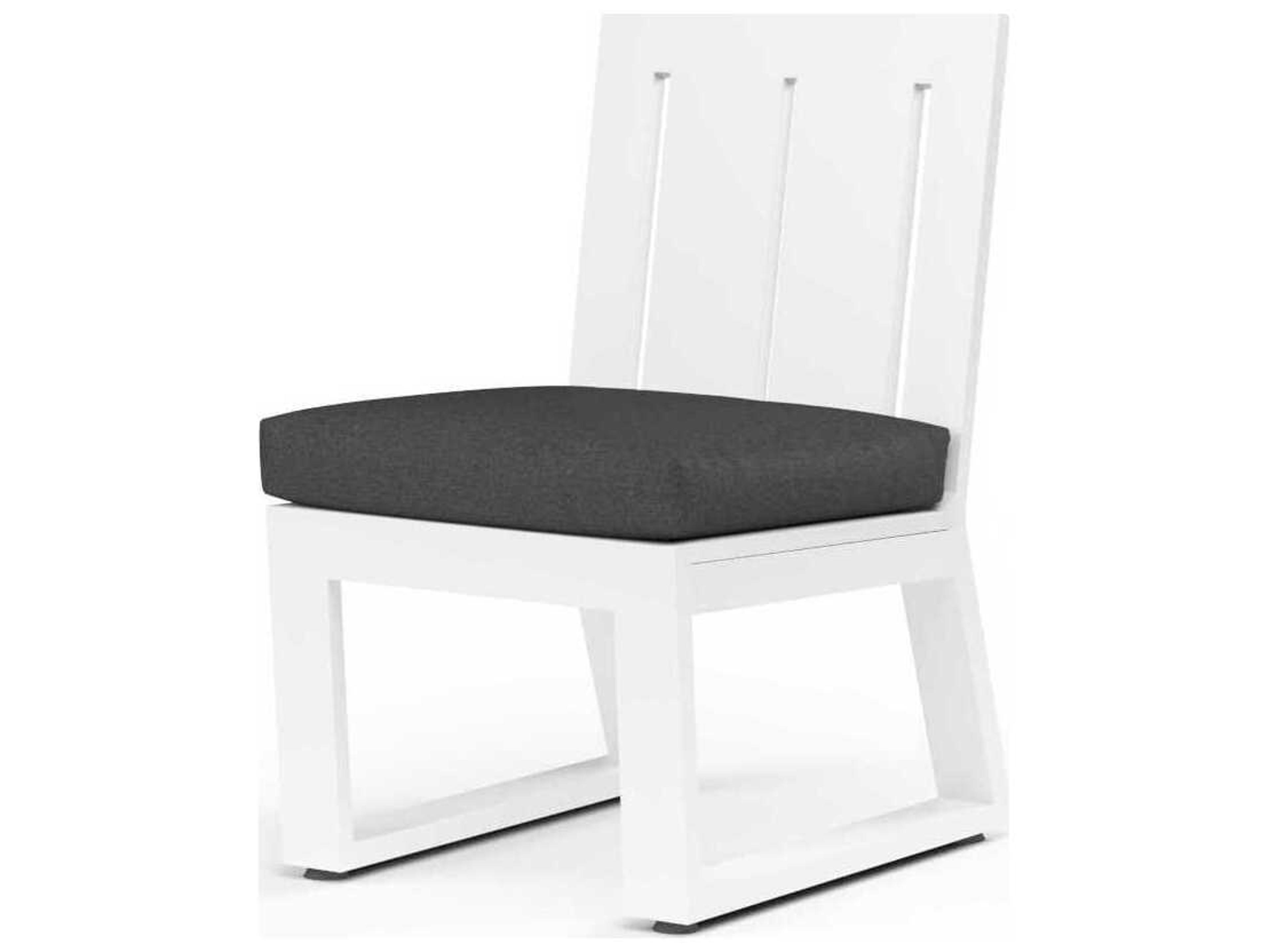 Sunset West Newport Frost Aluminum Cushion Dining Chair