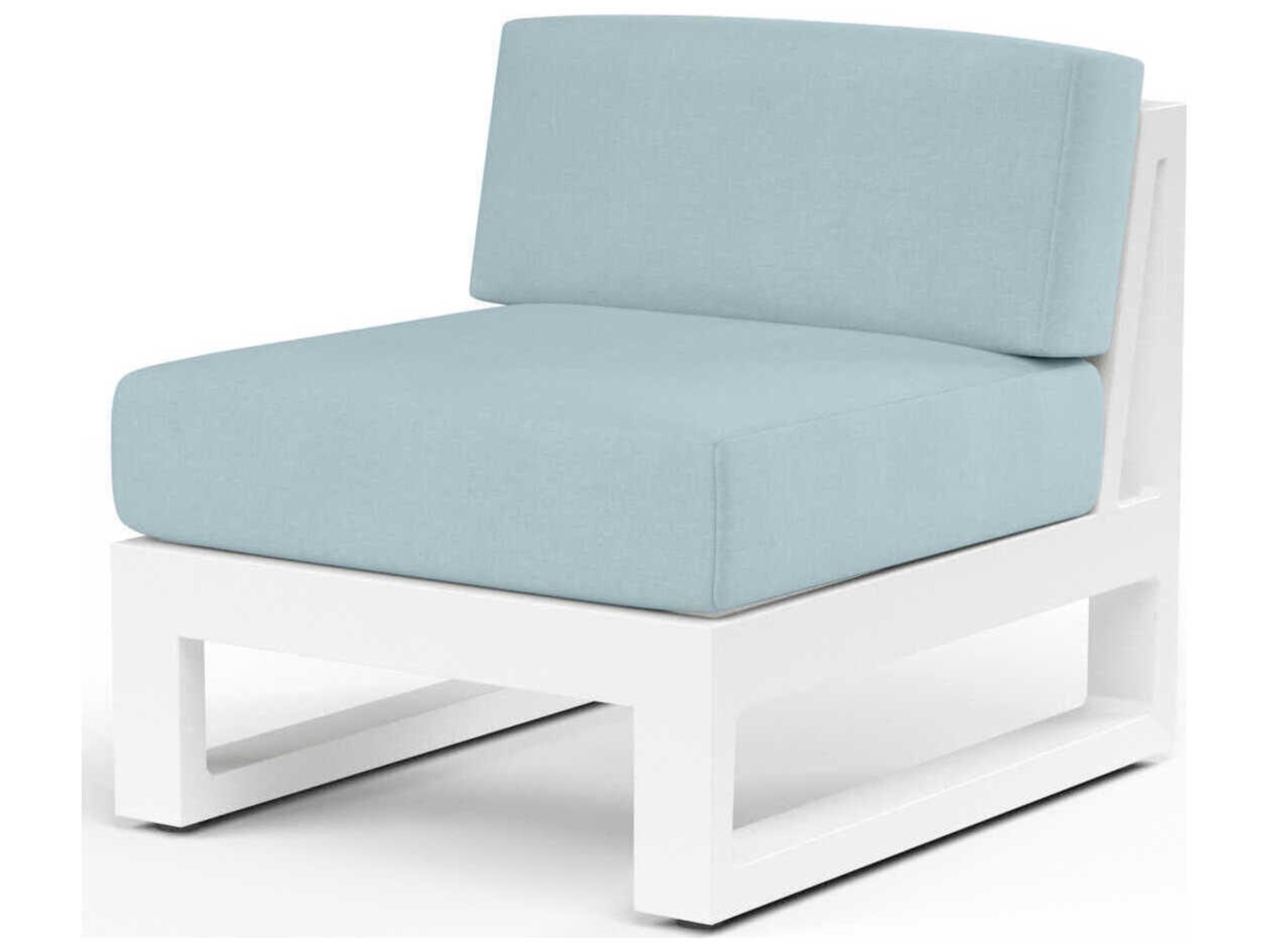 Sunset West Newport Frost Aluminum Cushion Lounge Chair