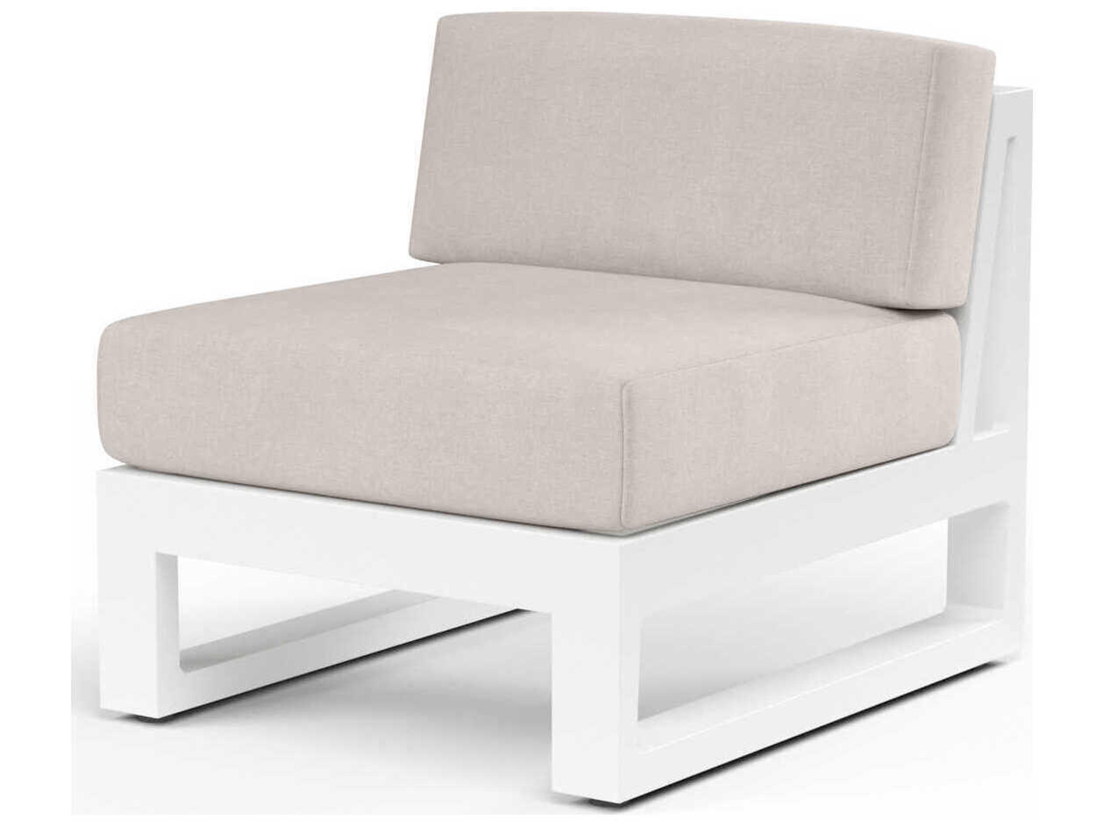 Sunset West Newport Frost Aluminum Cushion Lounge Chair