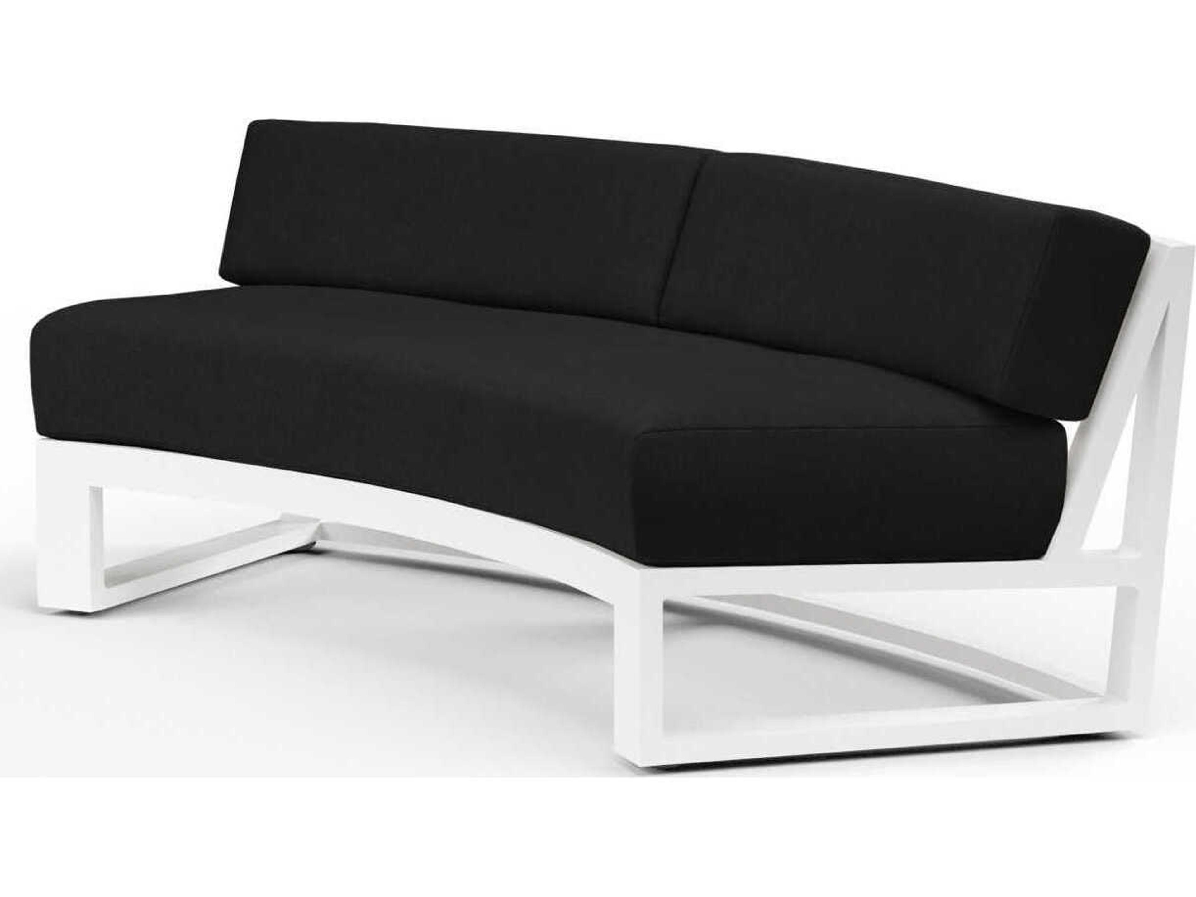 Sunset West Newport Frost Aluminum Cushion Sofa