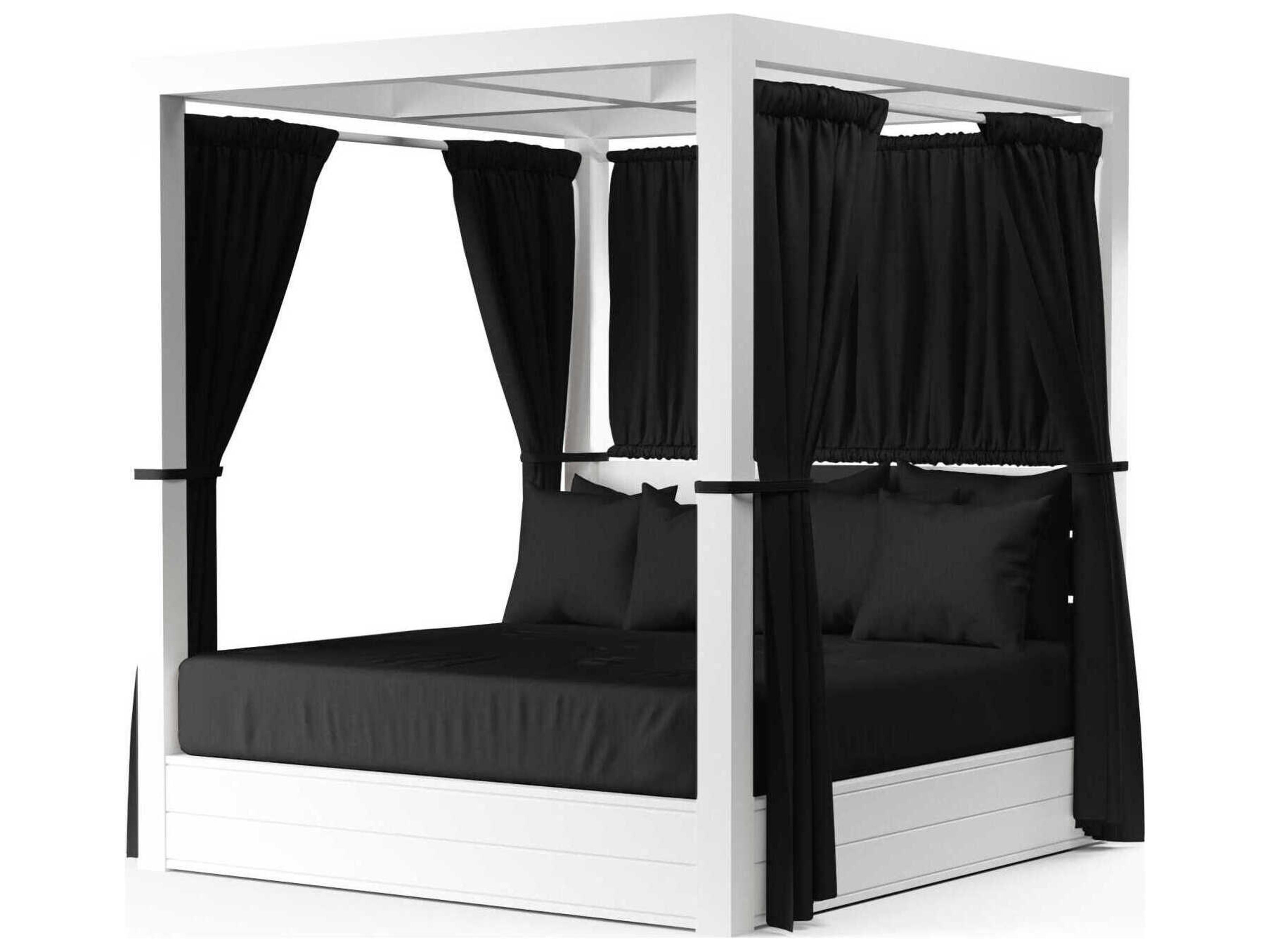 Sunset West Newport Frost Aluminum Cushion Lounge Bed