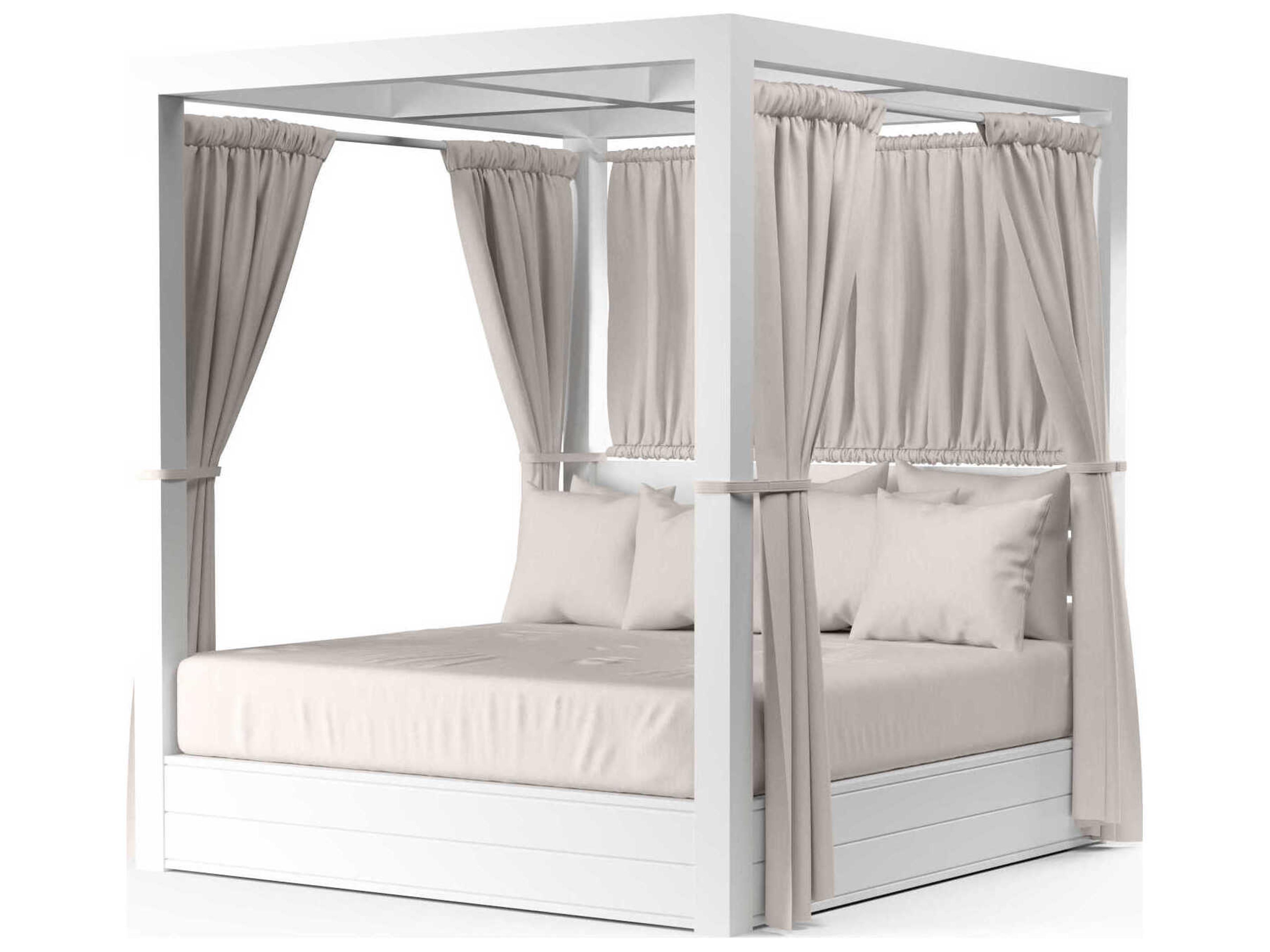 Sunset West Newport Frost Aluminum Cushion Lounge Bed