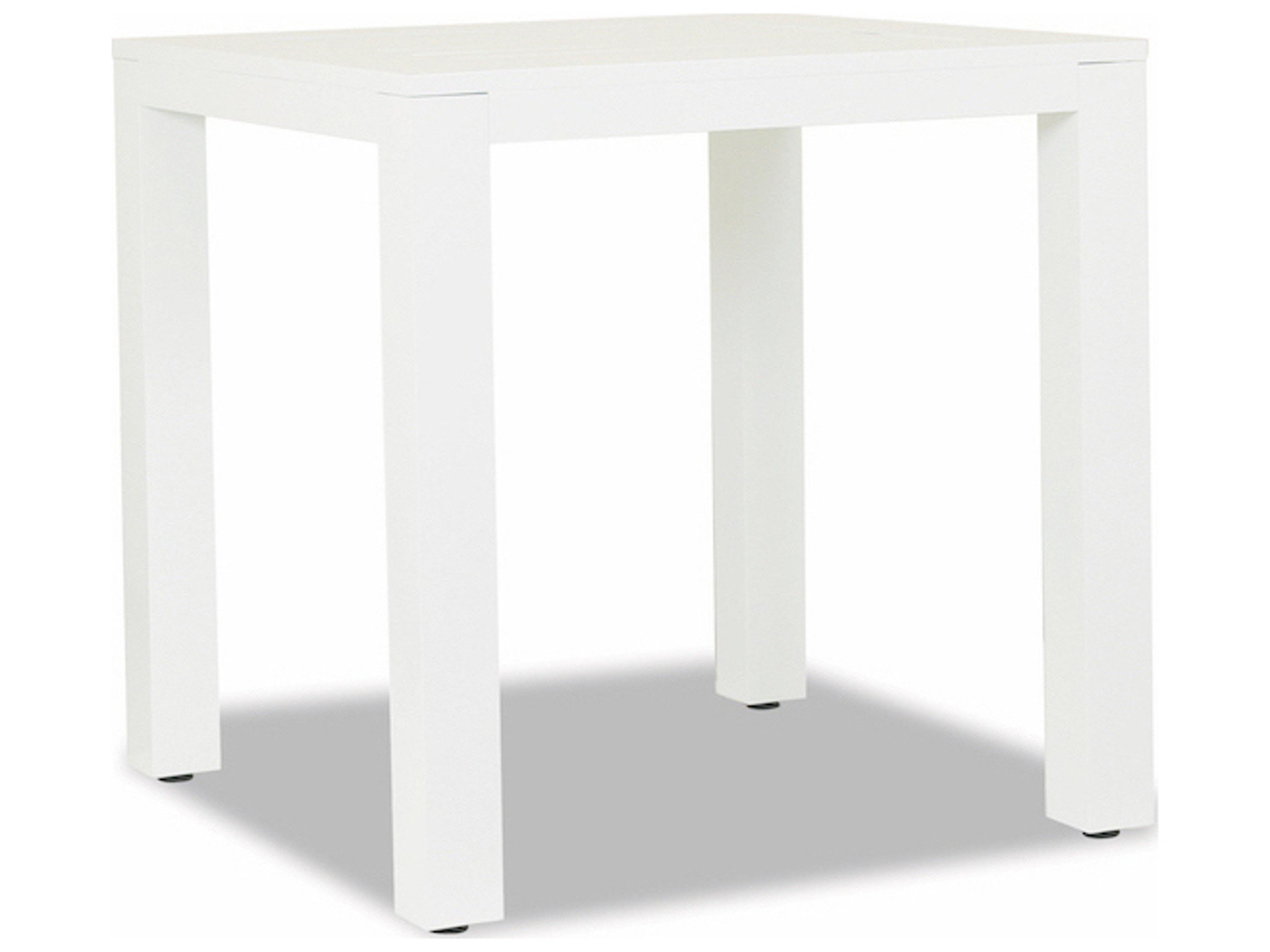 Sunset West Newport Frosted White Aluminum Square Patio Counter Table