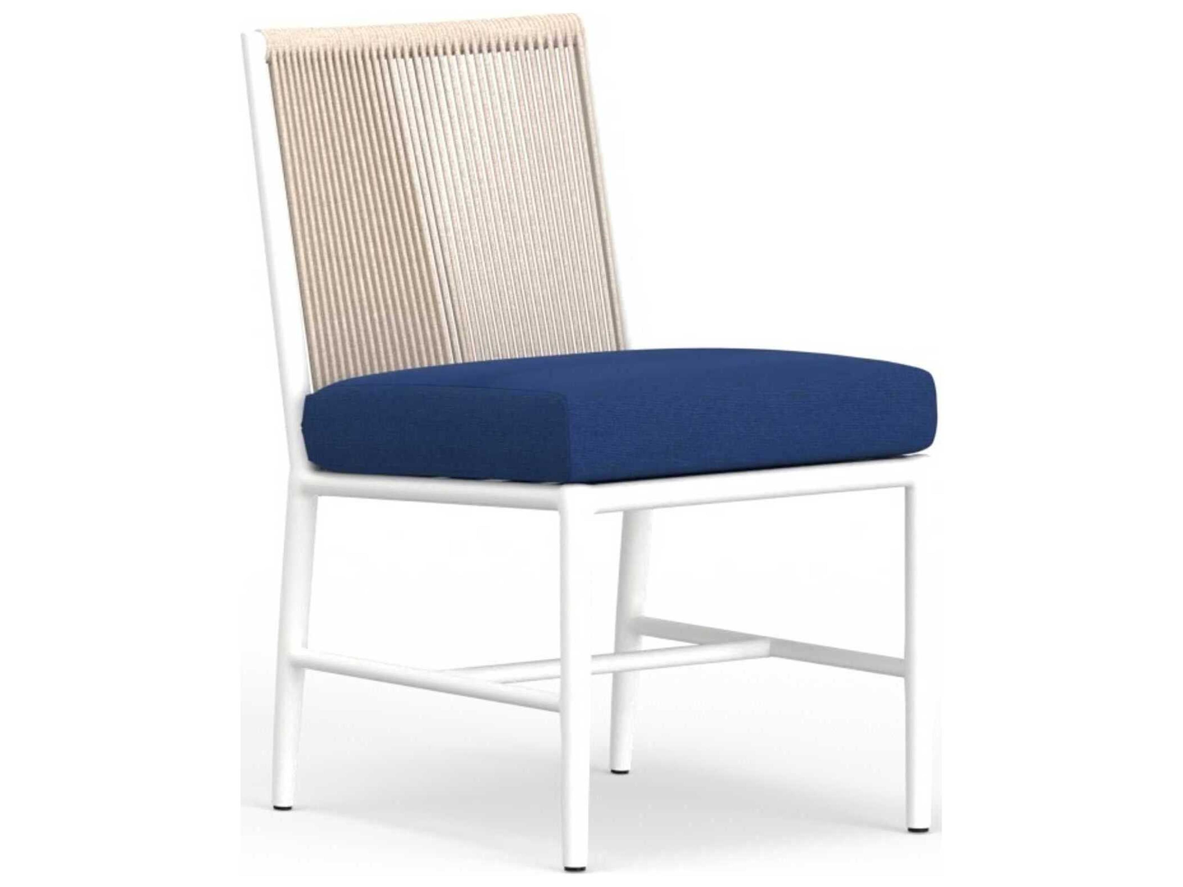 Sunset West Sabbia White Aluminum Cushion Dining Chair