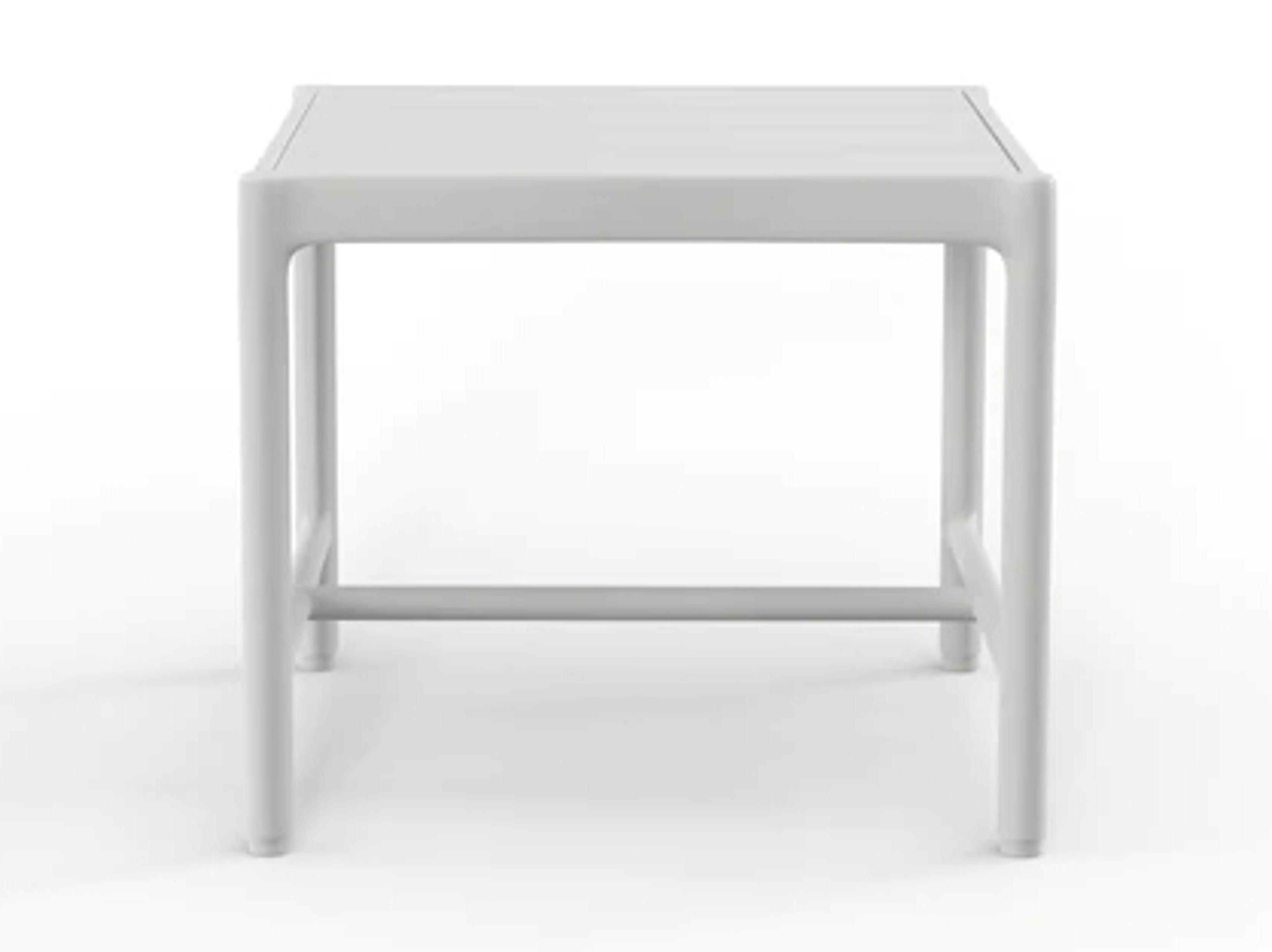 Sunset West Sabbia Aluminum Satin White Rectangular Patio End Table