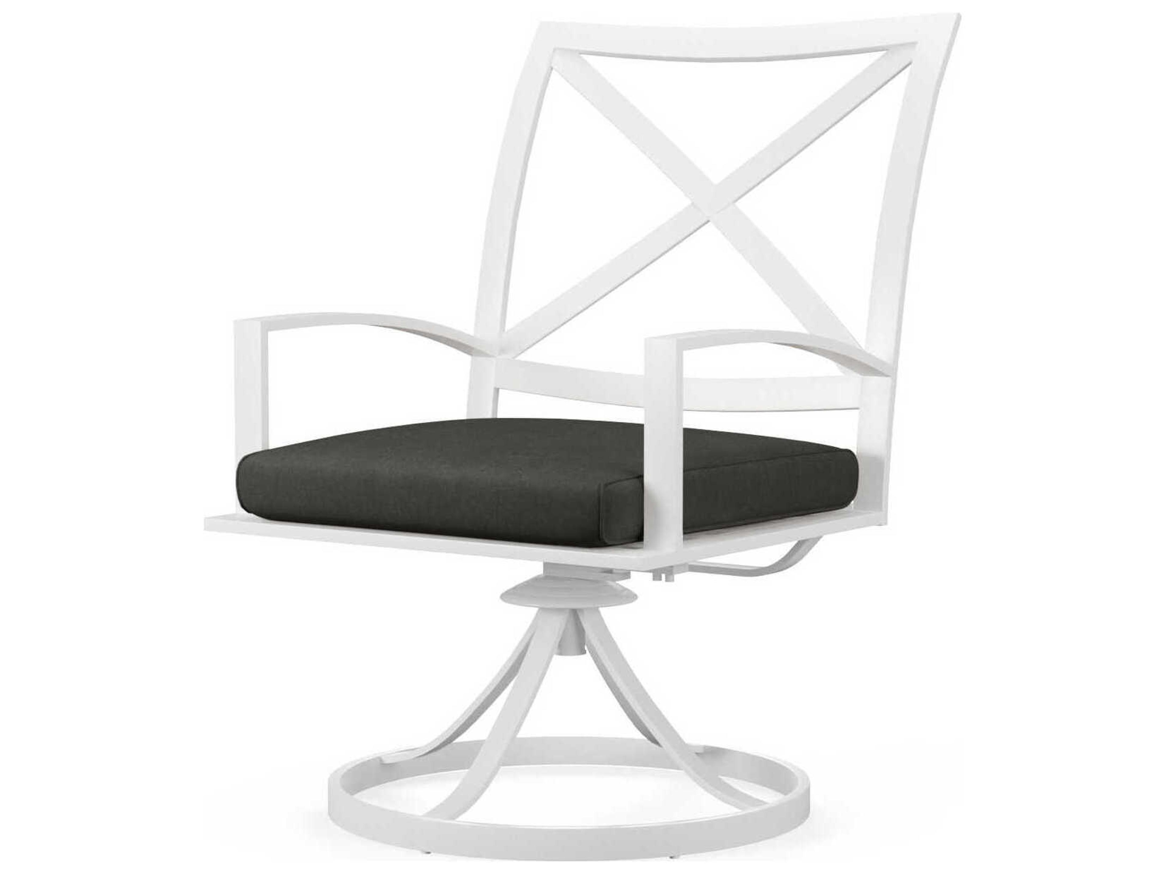 Sunset West Bristol White Aluminum Cushion Dining Chair