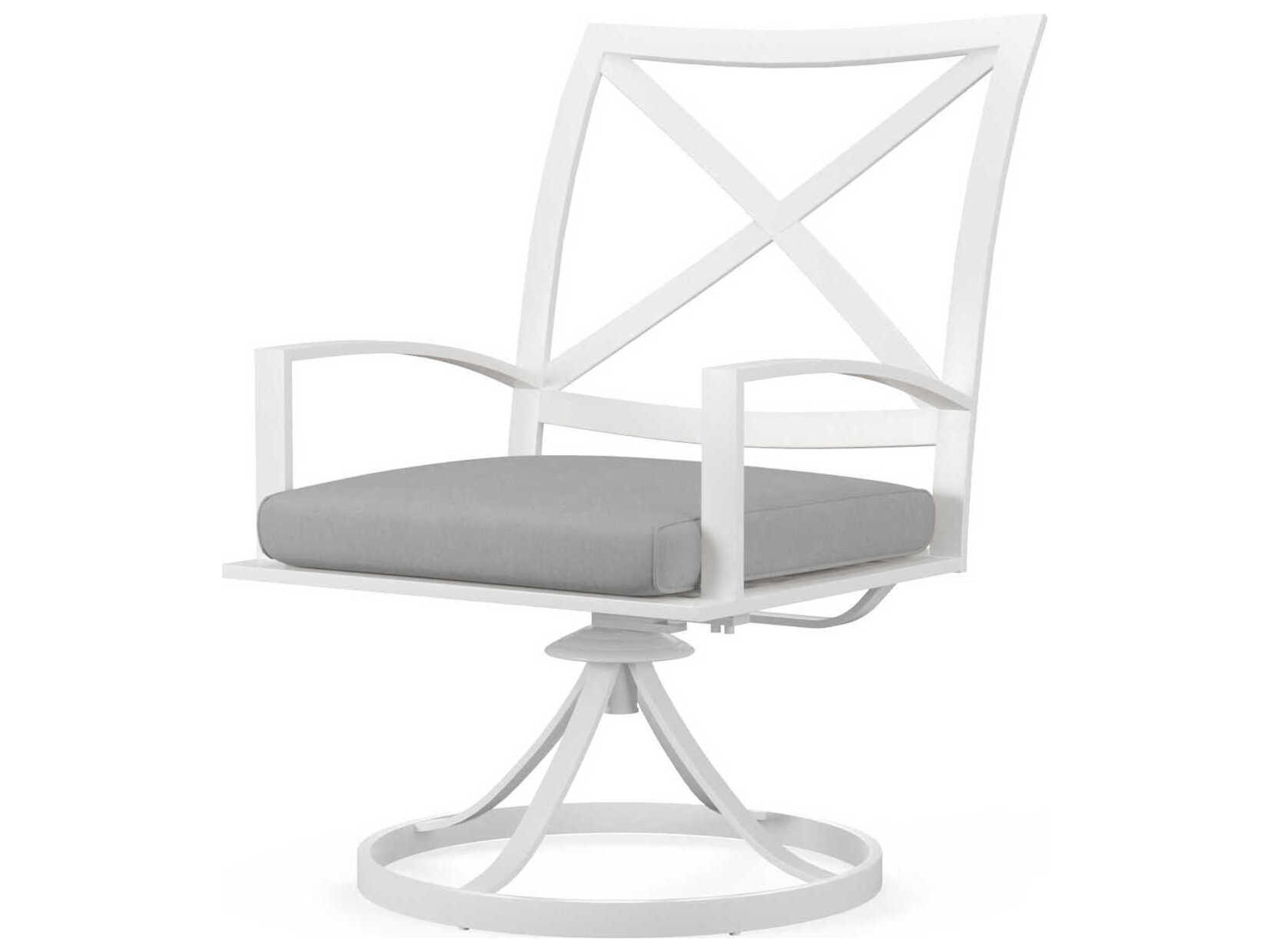 Sunset West Bristol White Aluminum Cushion Dining Chair