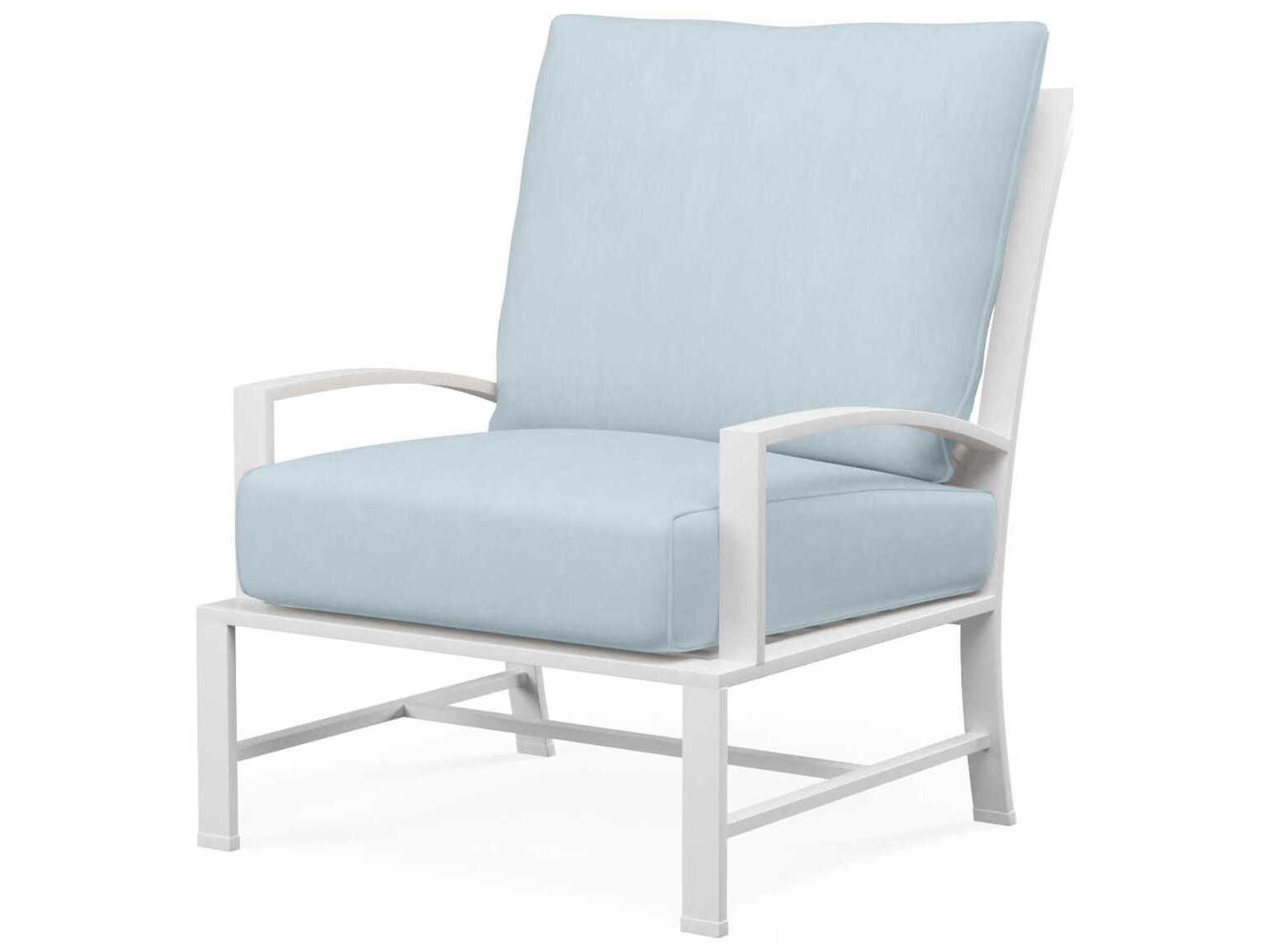 Sunset West Bristol White Aluminum Cushion Lounge Chair