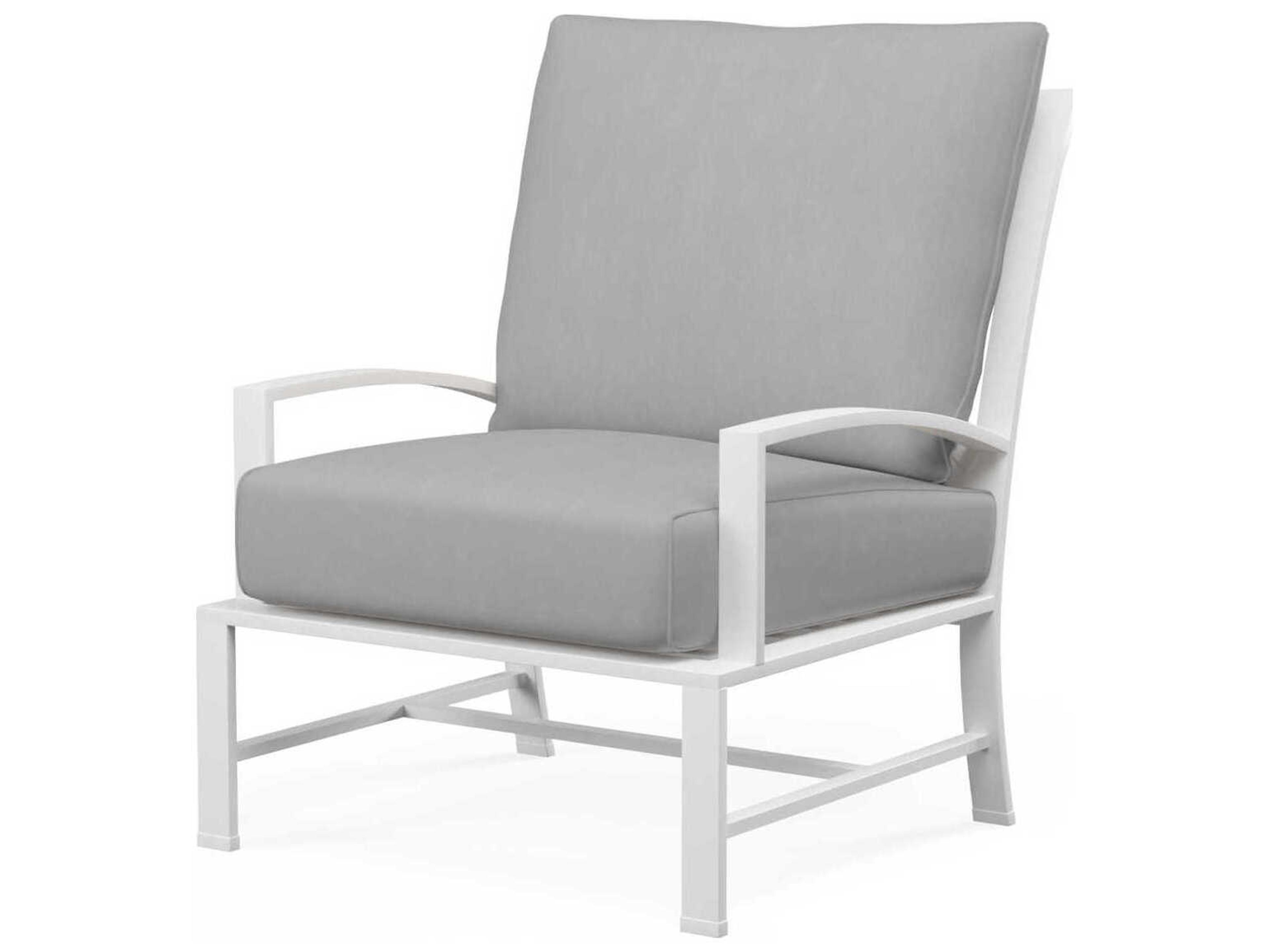 Sunset West Bristol White Aluminum Cushion Lounge Chair