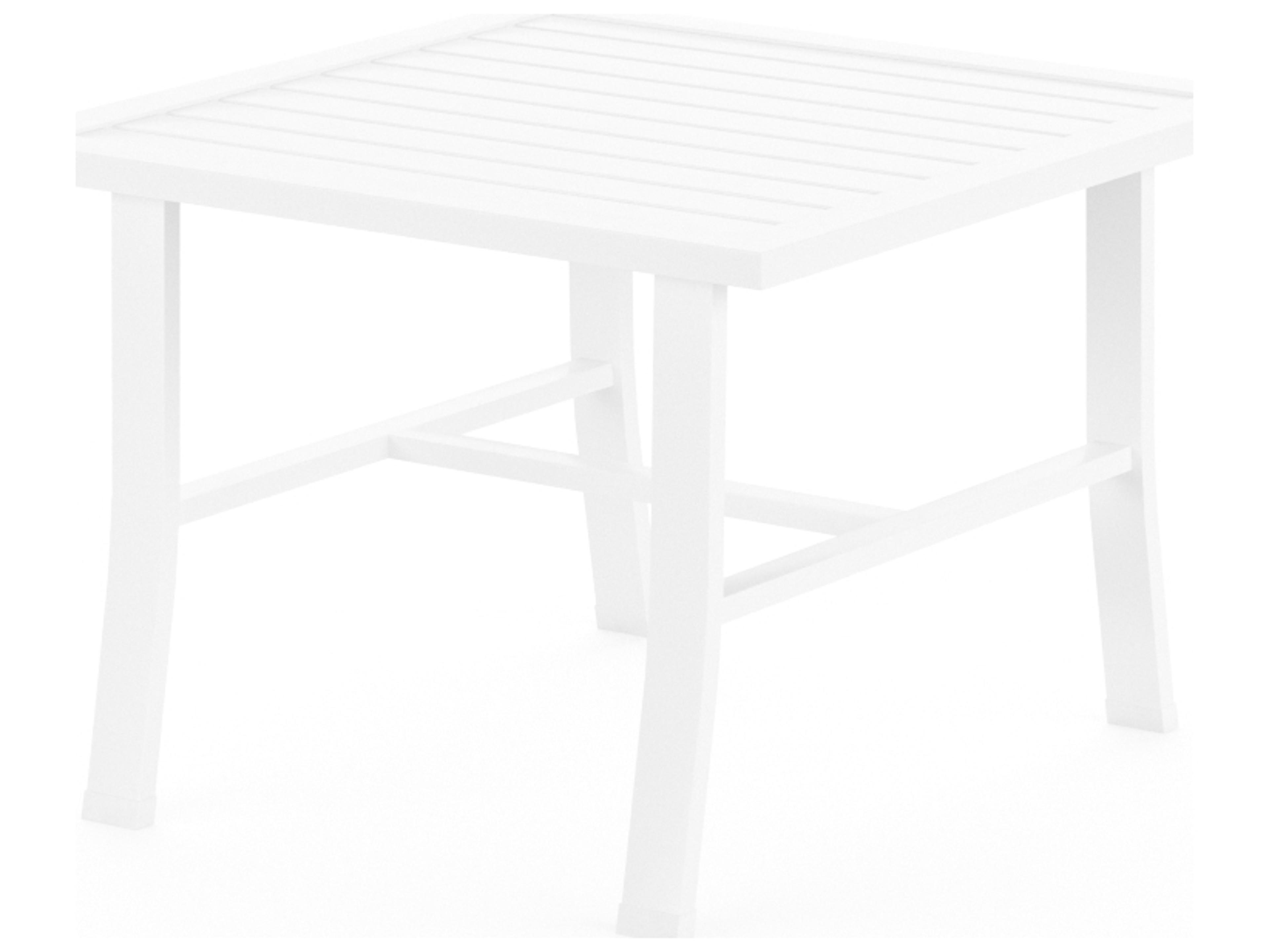 Sunset West Bristol Aluminum Frost Square Outdoor End Table