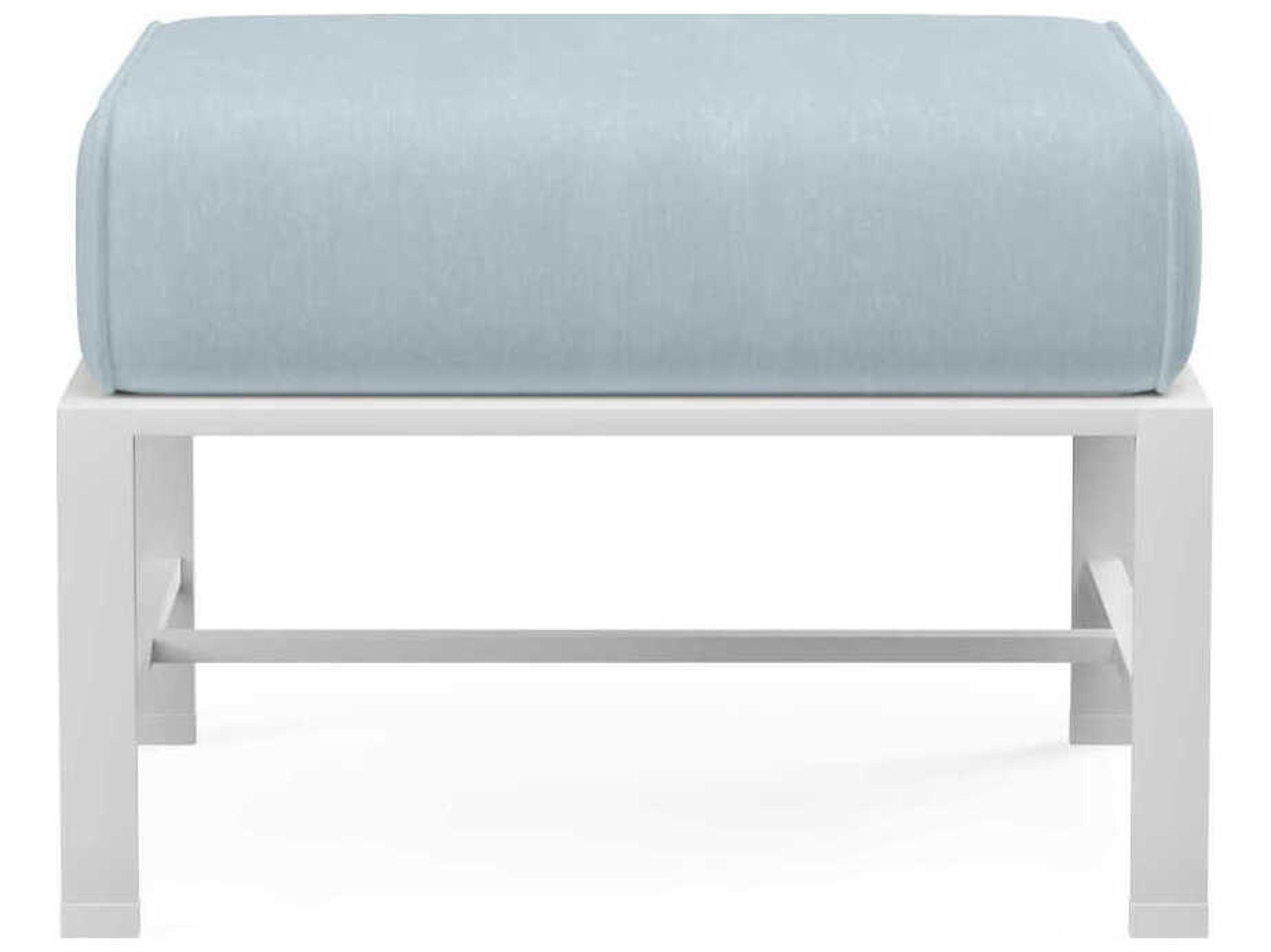Sunset West Bristol White Aluminum Cushion Ottoman