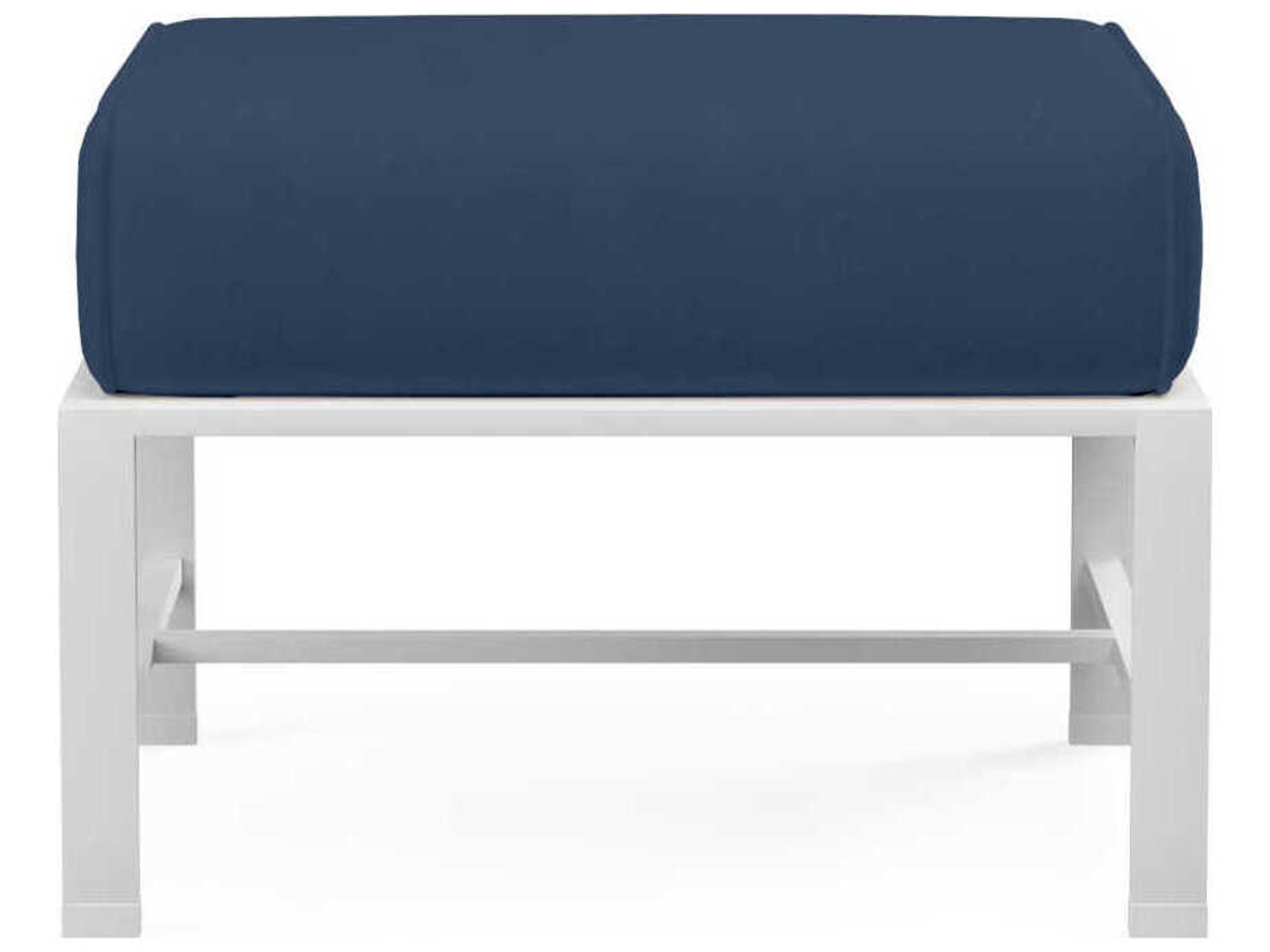 Sunset West Bristol White Aluminum Cushion Ottoman
