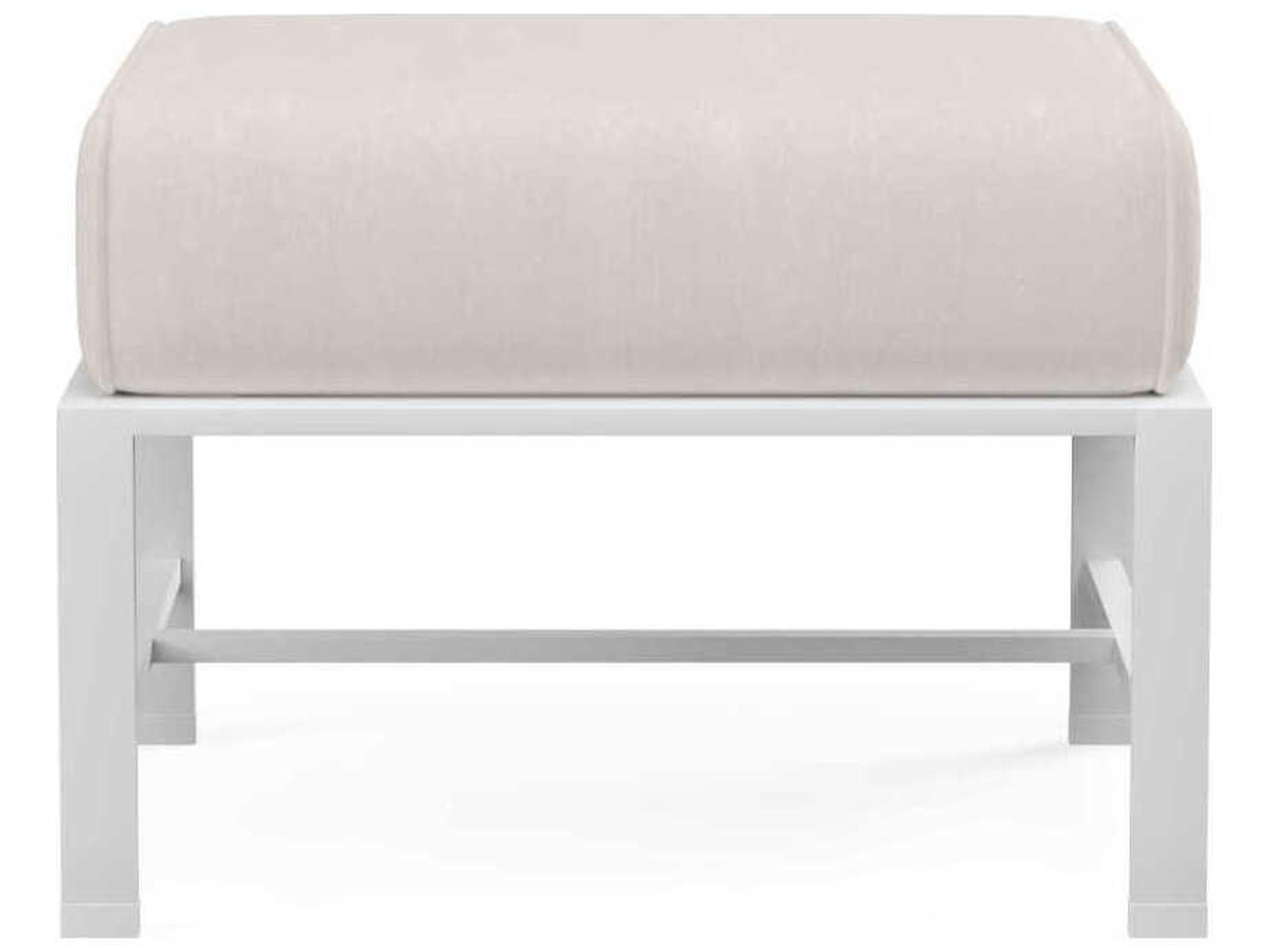 Sunset West Bristol White Aluminum Cushion Ottoman