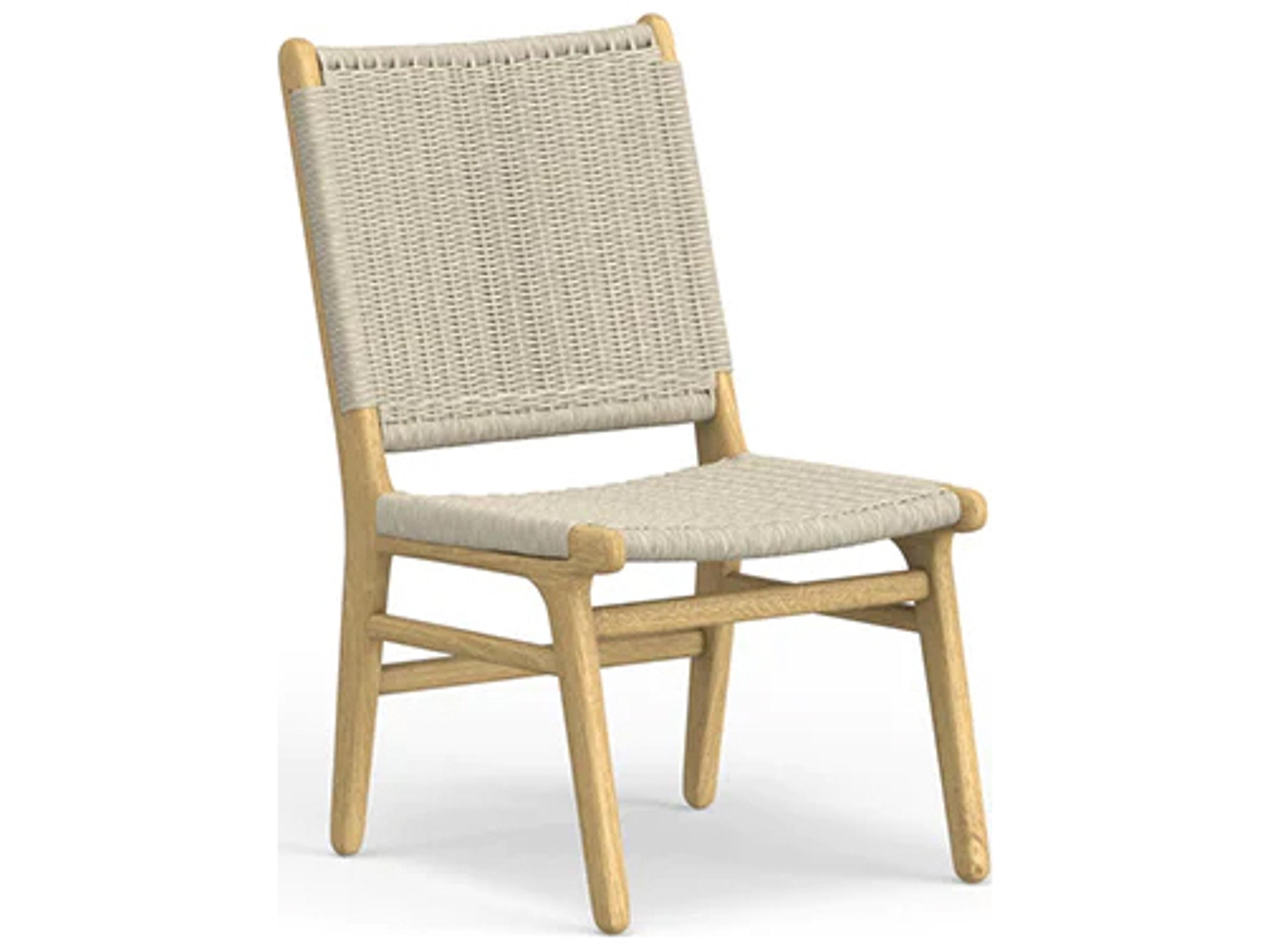 Sunset West Sedona Teak Wicker Outdoor Patio Dining Side Chair