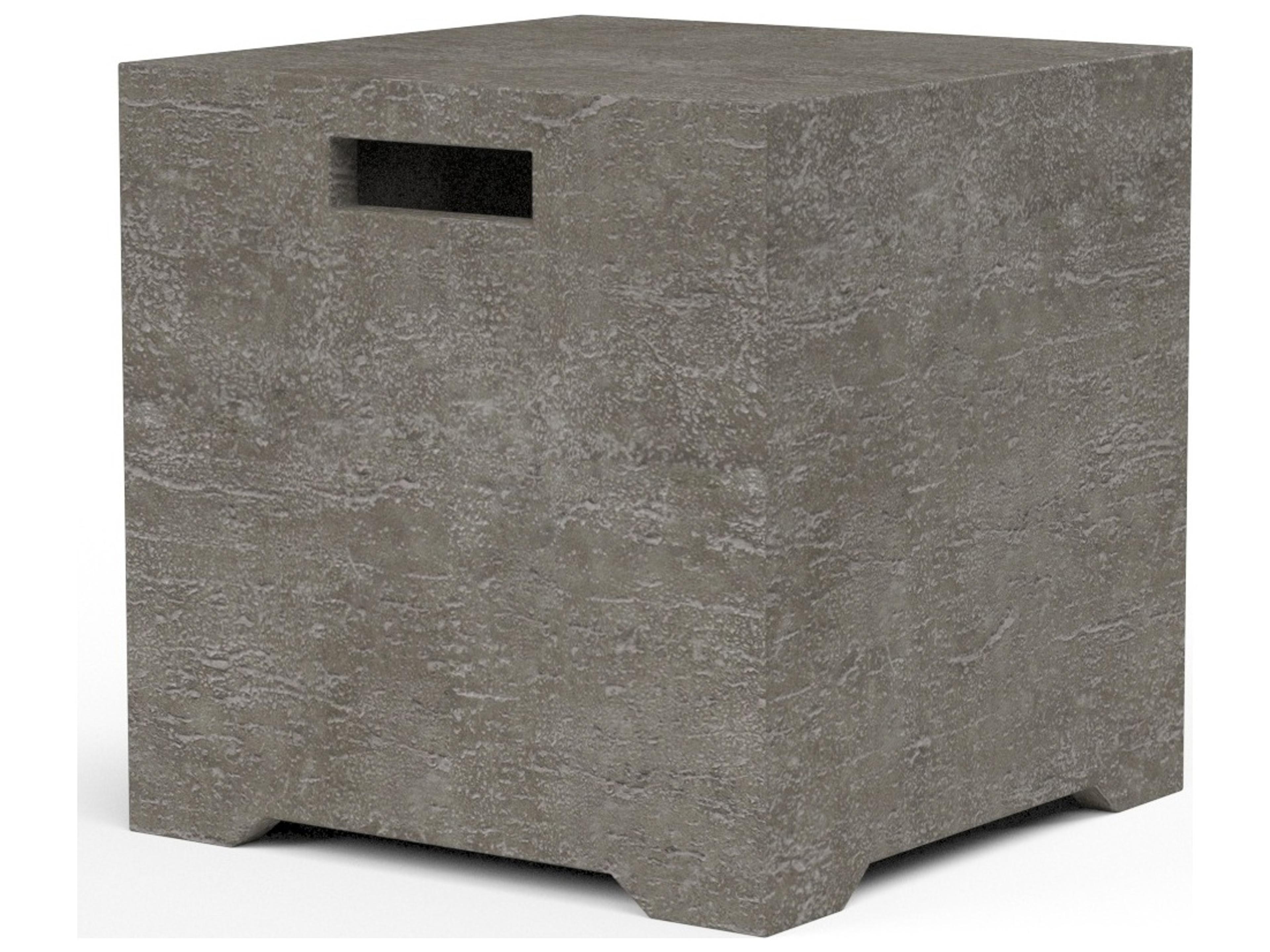 Sunset West GFRC Square Outdoor Patio End Table Tank Cover