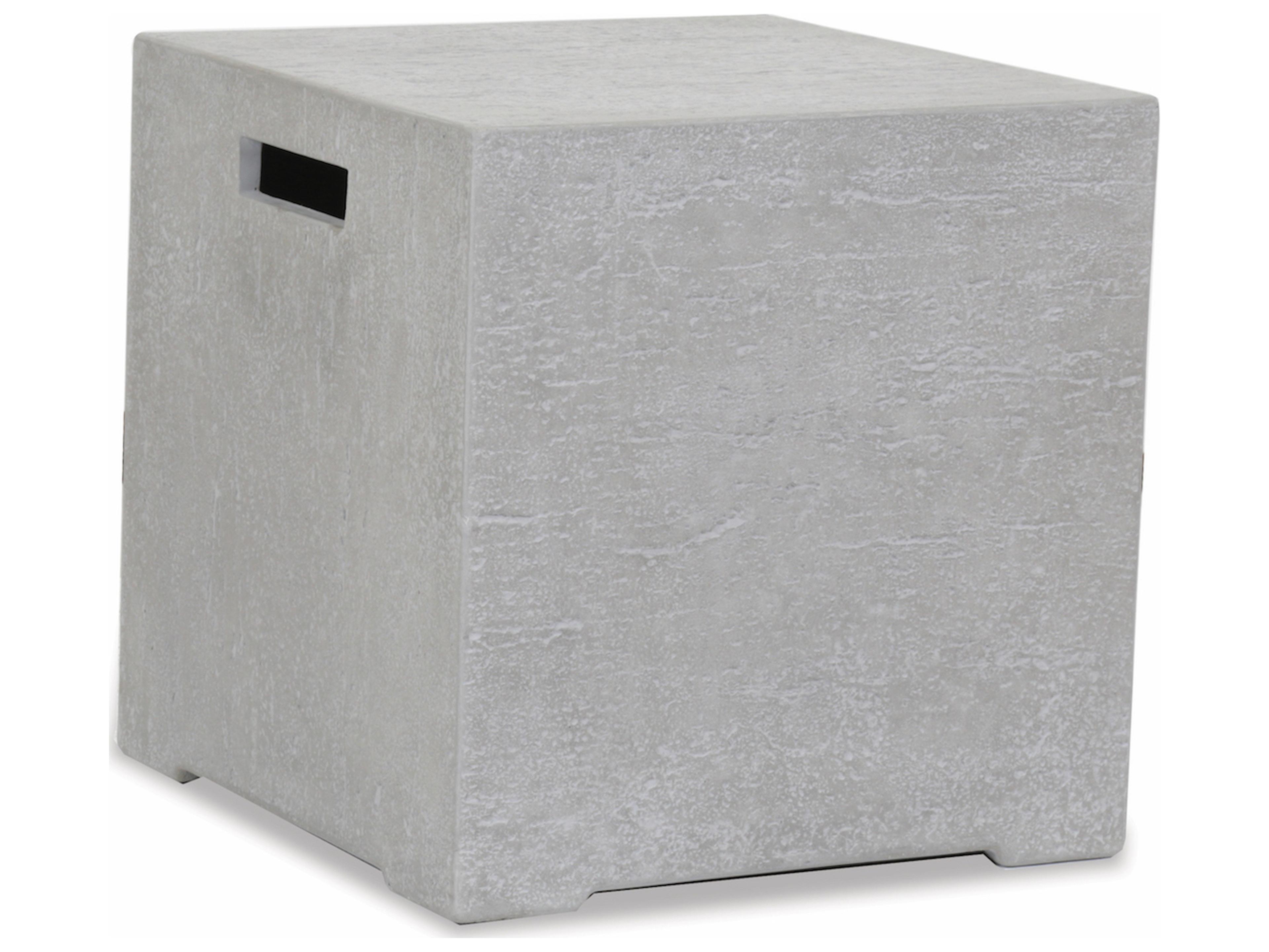 Sunset West Gravelstone Concrete Square Outdoor End Table
