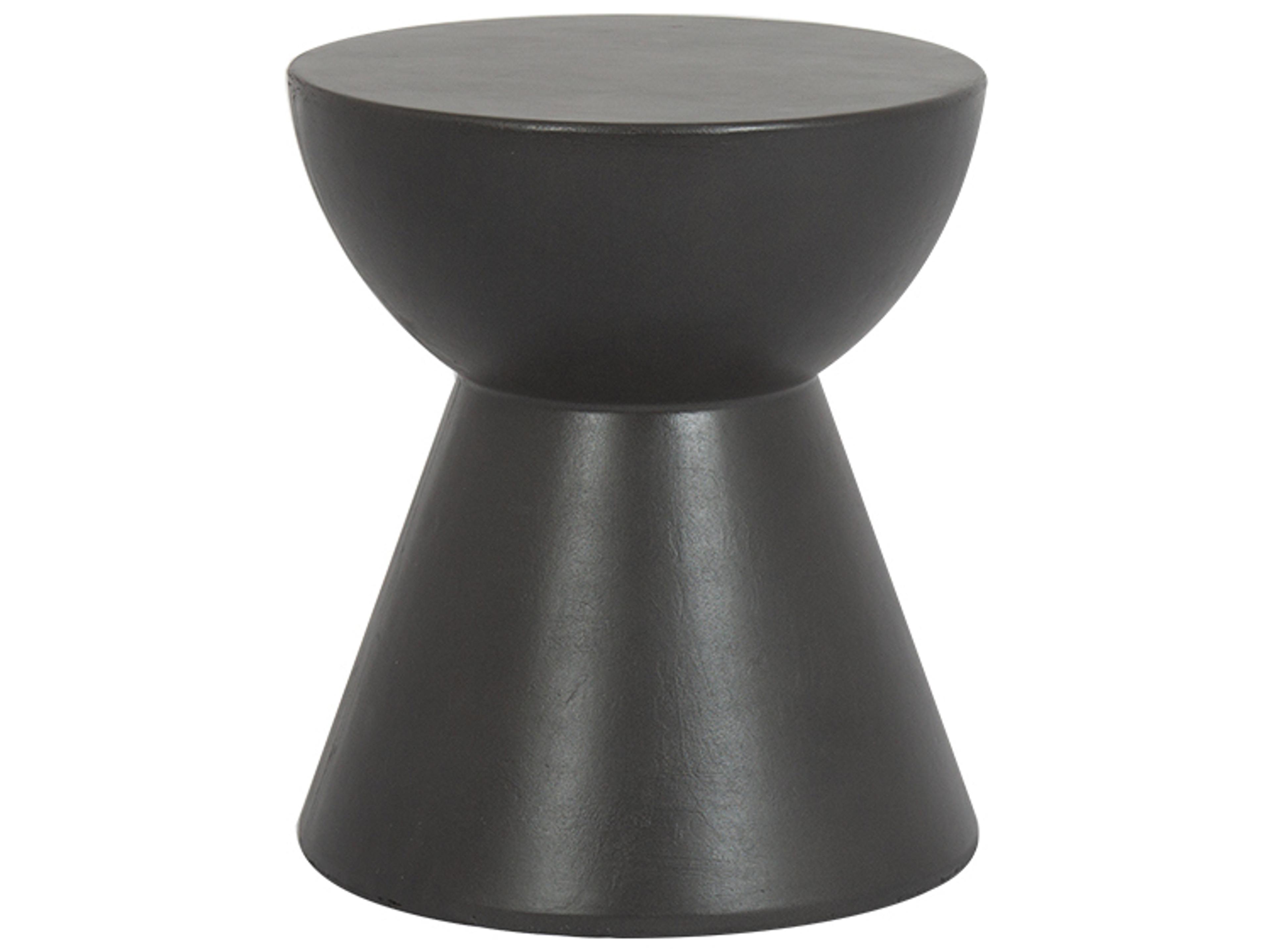 Sunset West GFRC Dark Grey Round Outdoor End Table