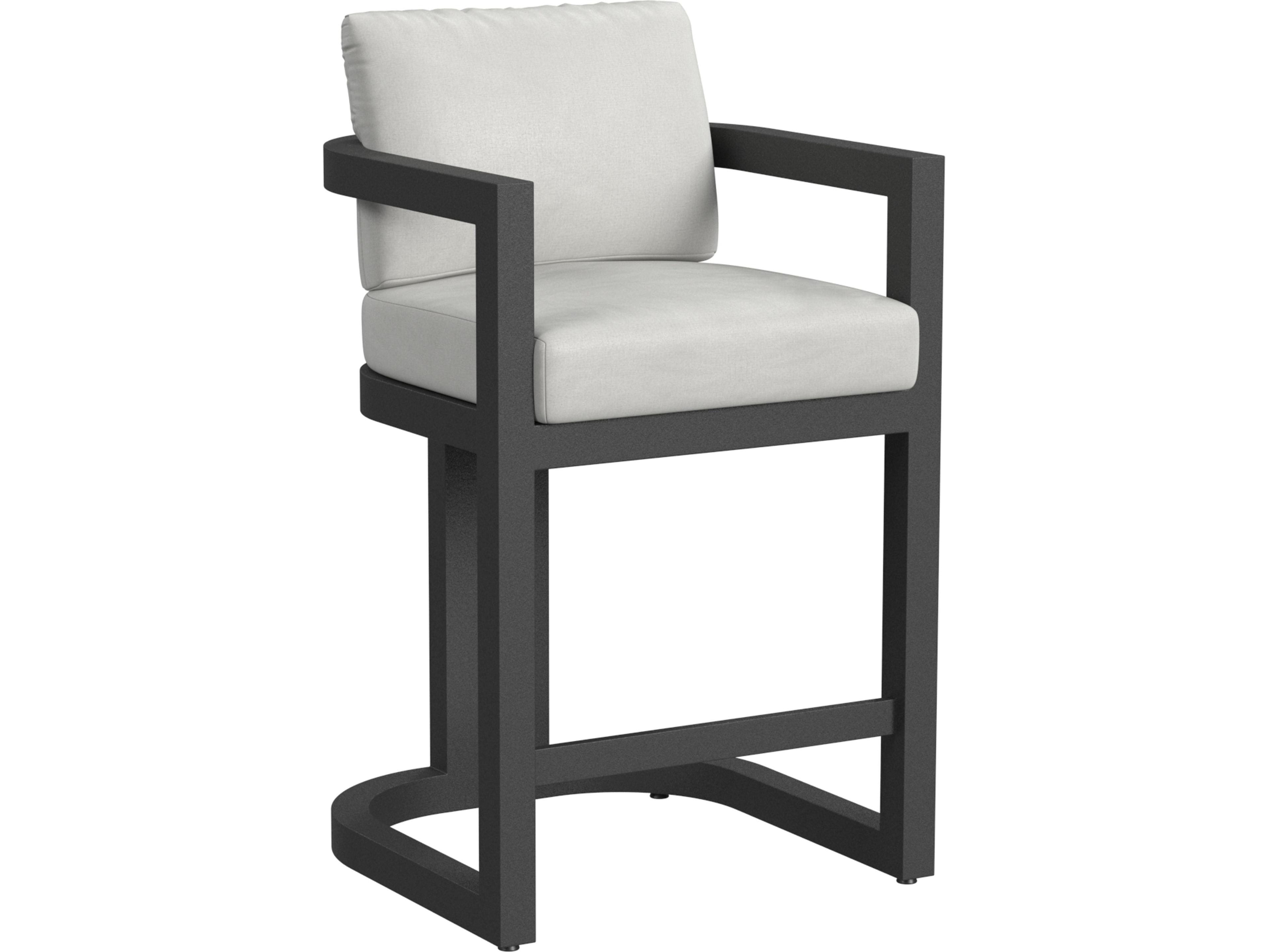 Sunset West Malibu Barstool in Cast Silver