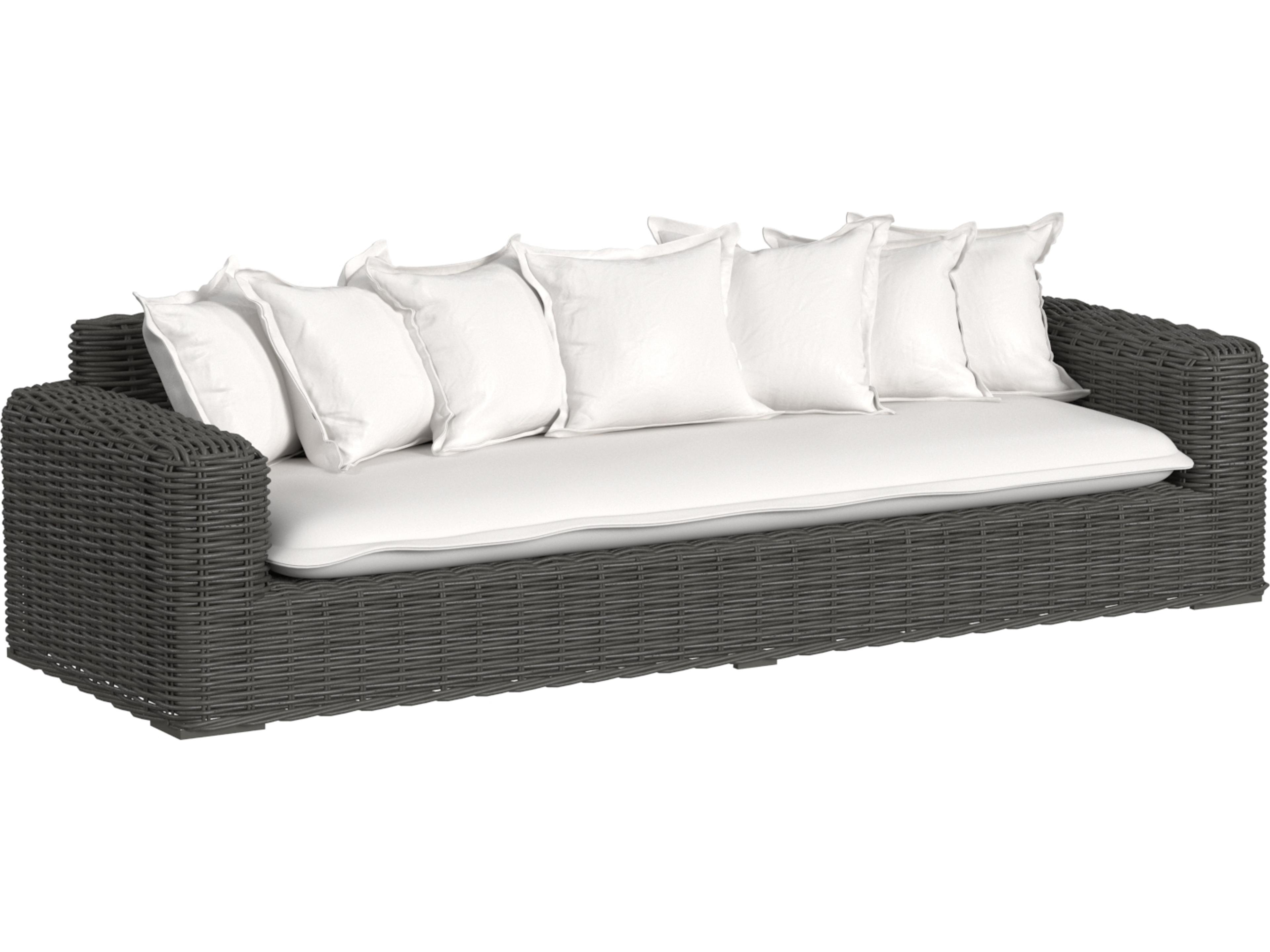 Sunset West Cabo Sofa in Soothe Pearl with Flange Welt
