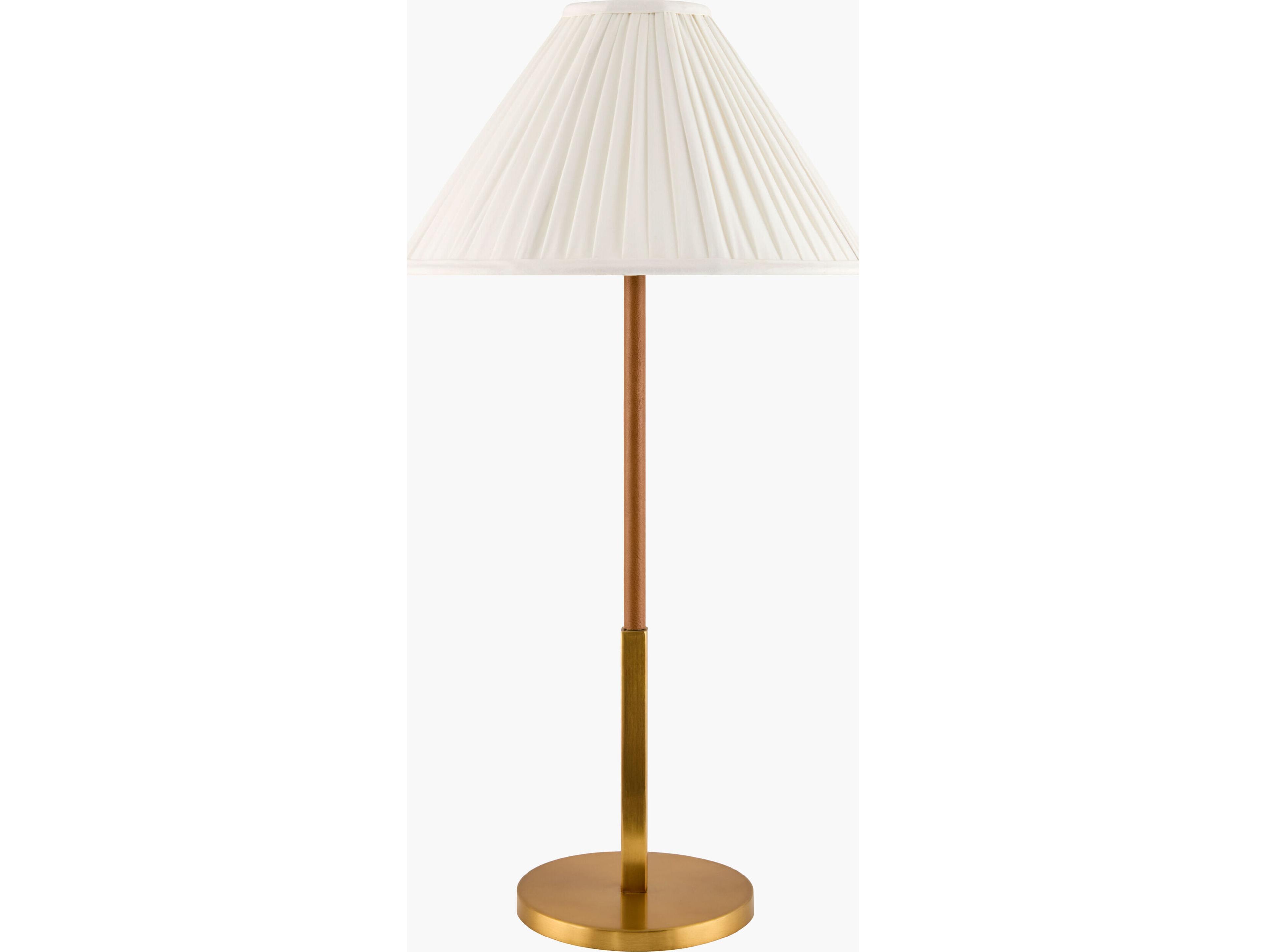 Surya Abisko Gold White Cotton Buffet Lamp Set of 2