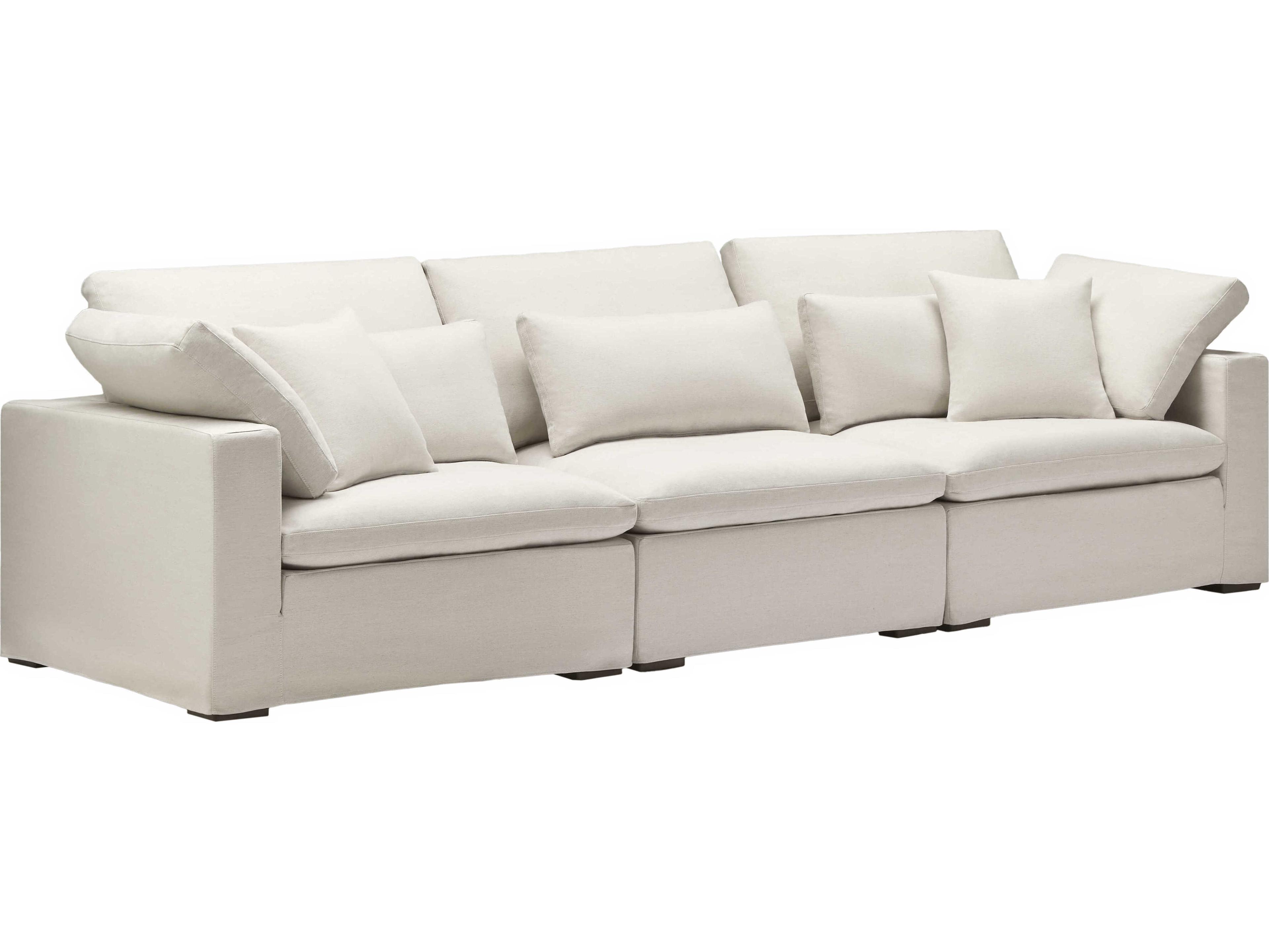 Surya Avington Cream Upholstered Sofa